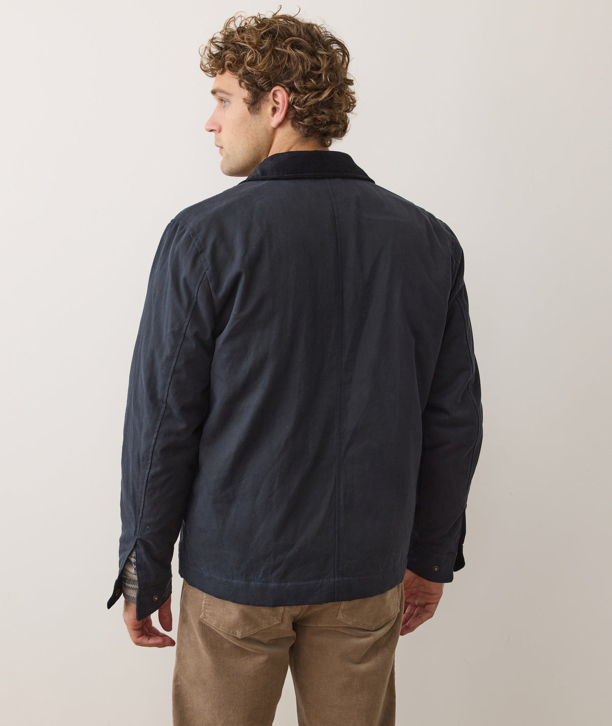 Weston Wax Canvas Barn Jacket Dark Blue
