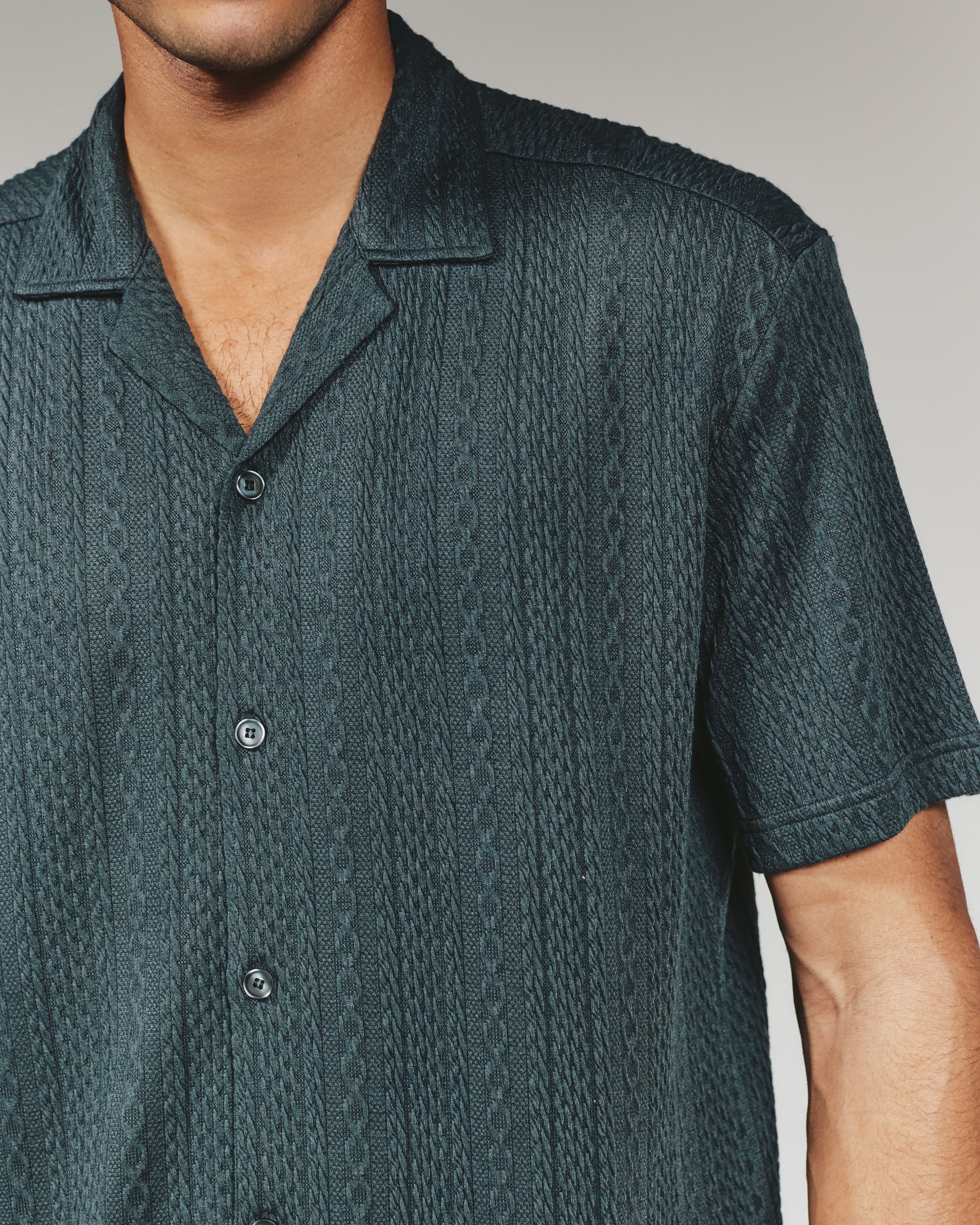 Andros Camp Shirt Petrol Navy