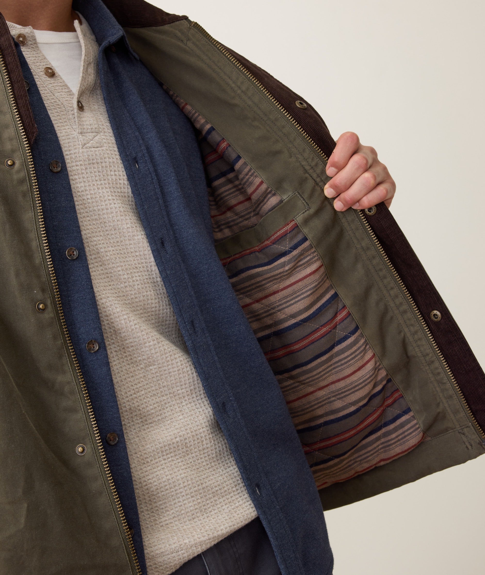 Weston Wax Canvas Barn Jacket Olive