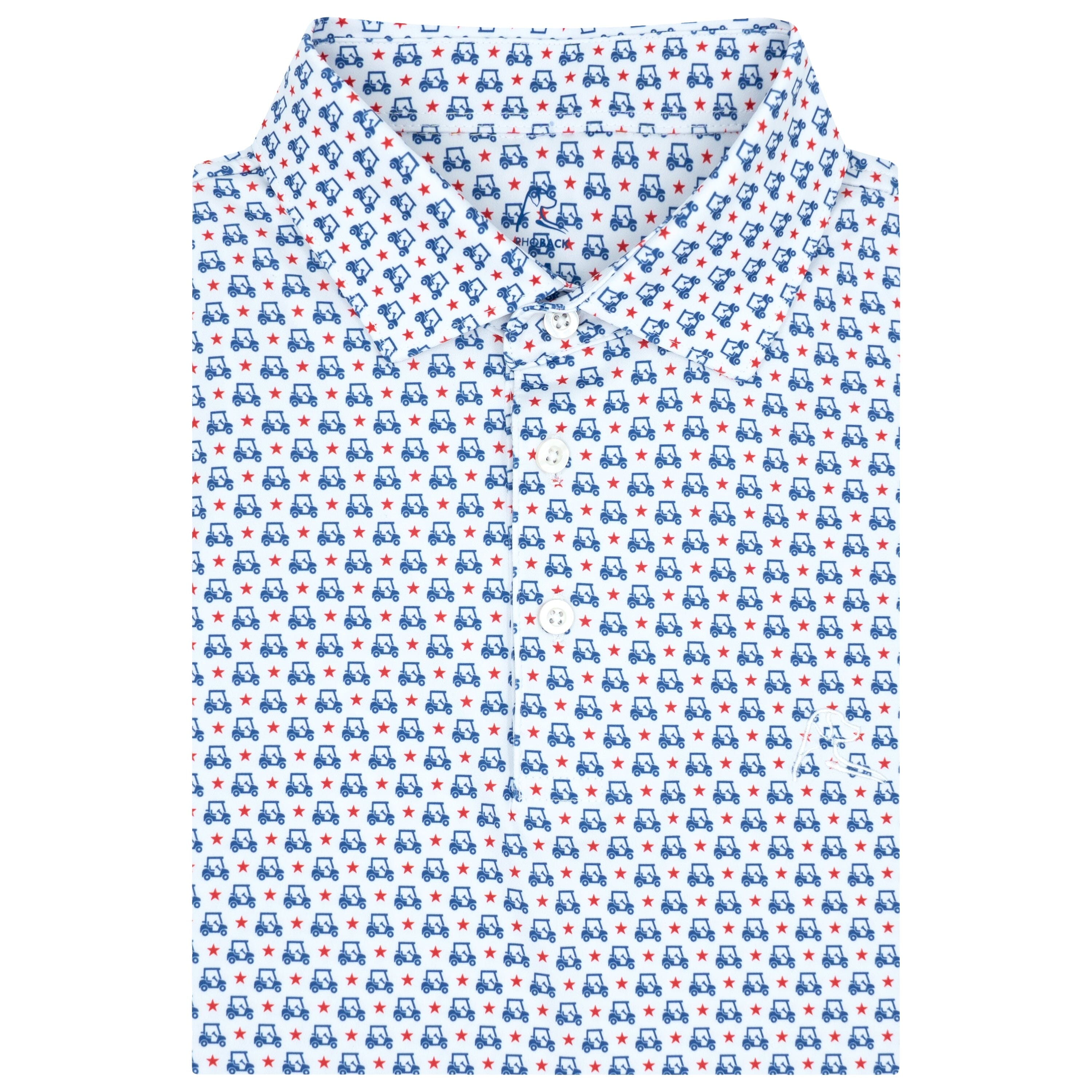 The Stars & Carts Polo White/Short Stop Blue
