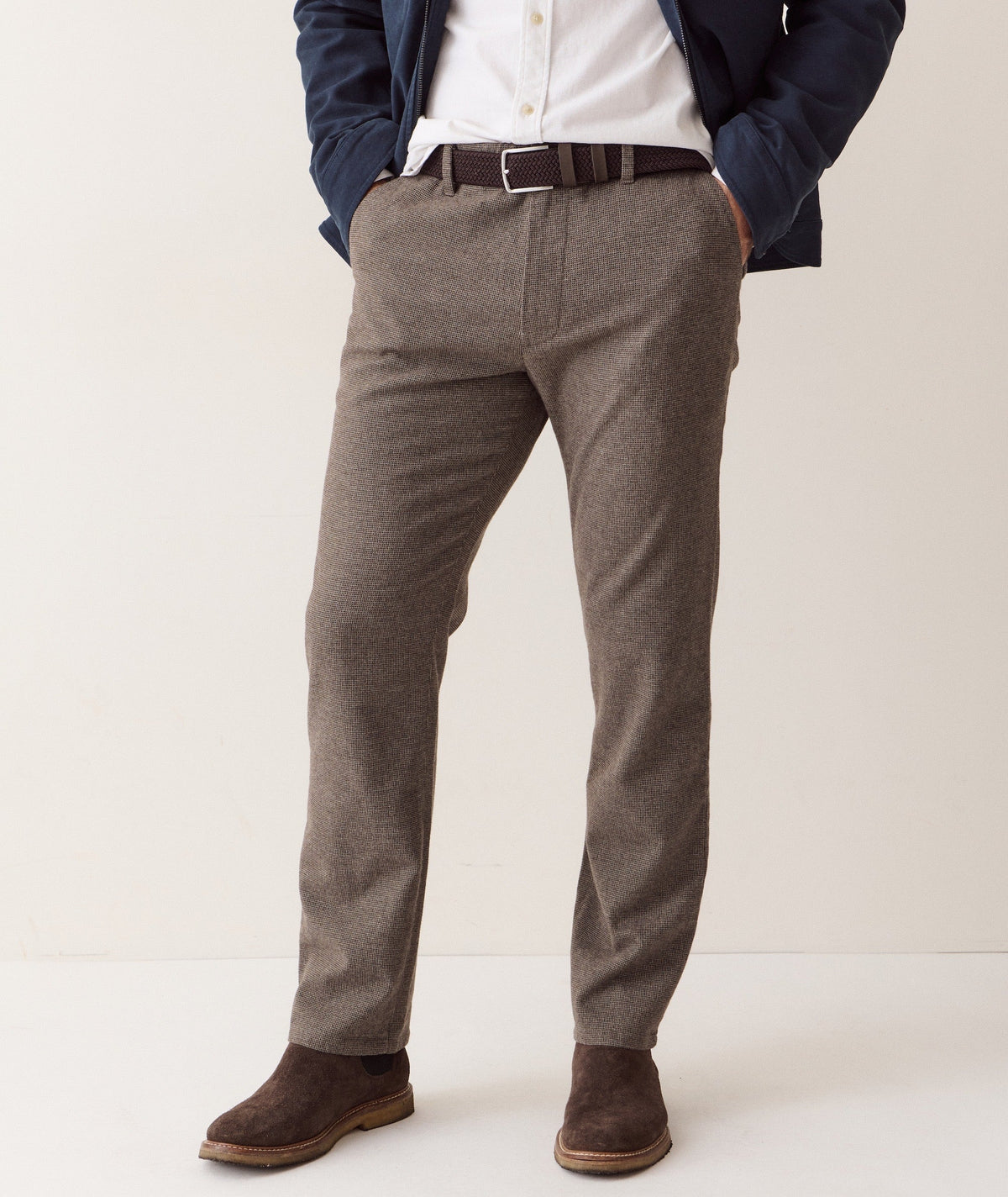 Saturday Houndstooth Chino - Slim Straight Dark Taupe