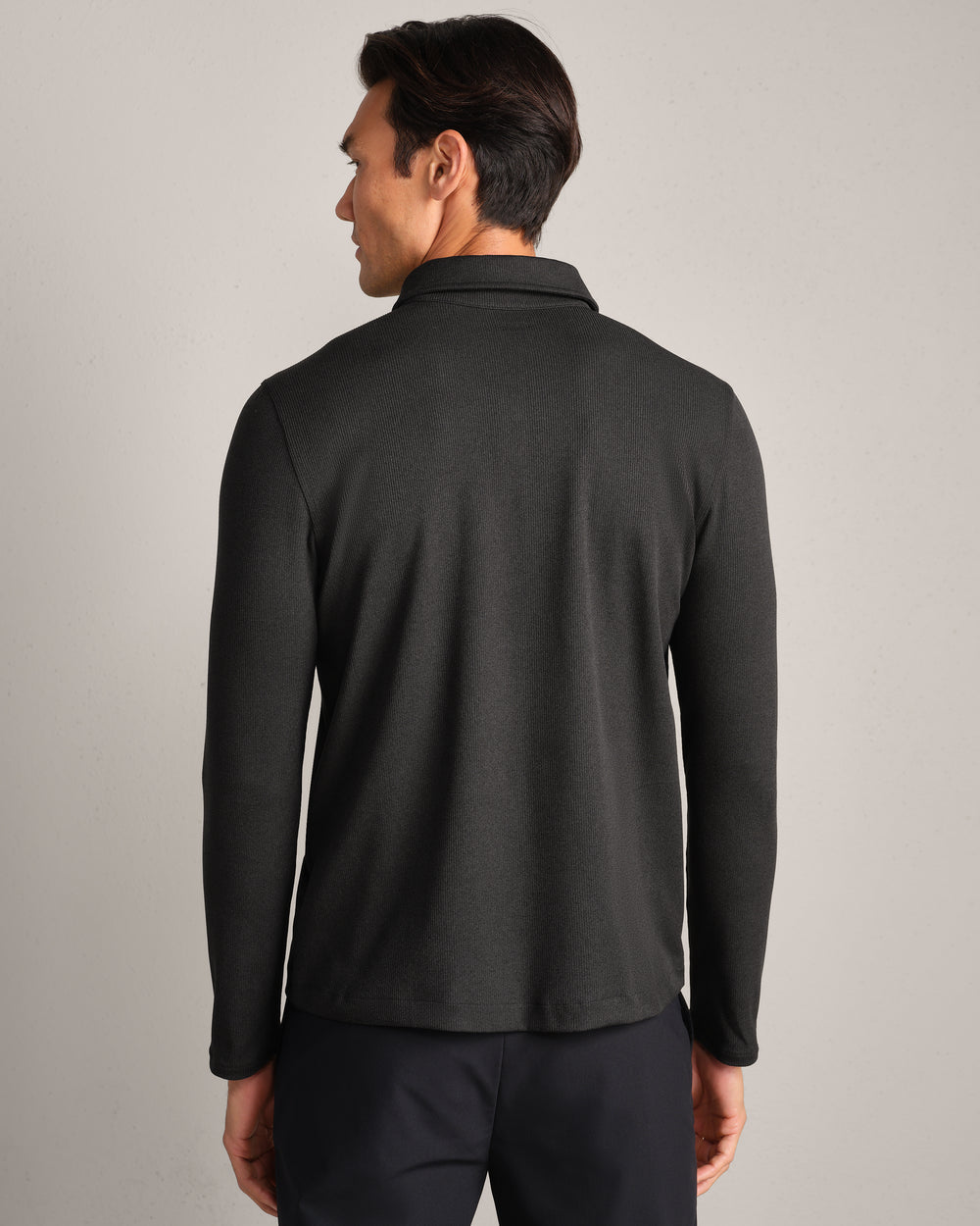 WFH Rib Midweight Polo Black
