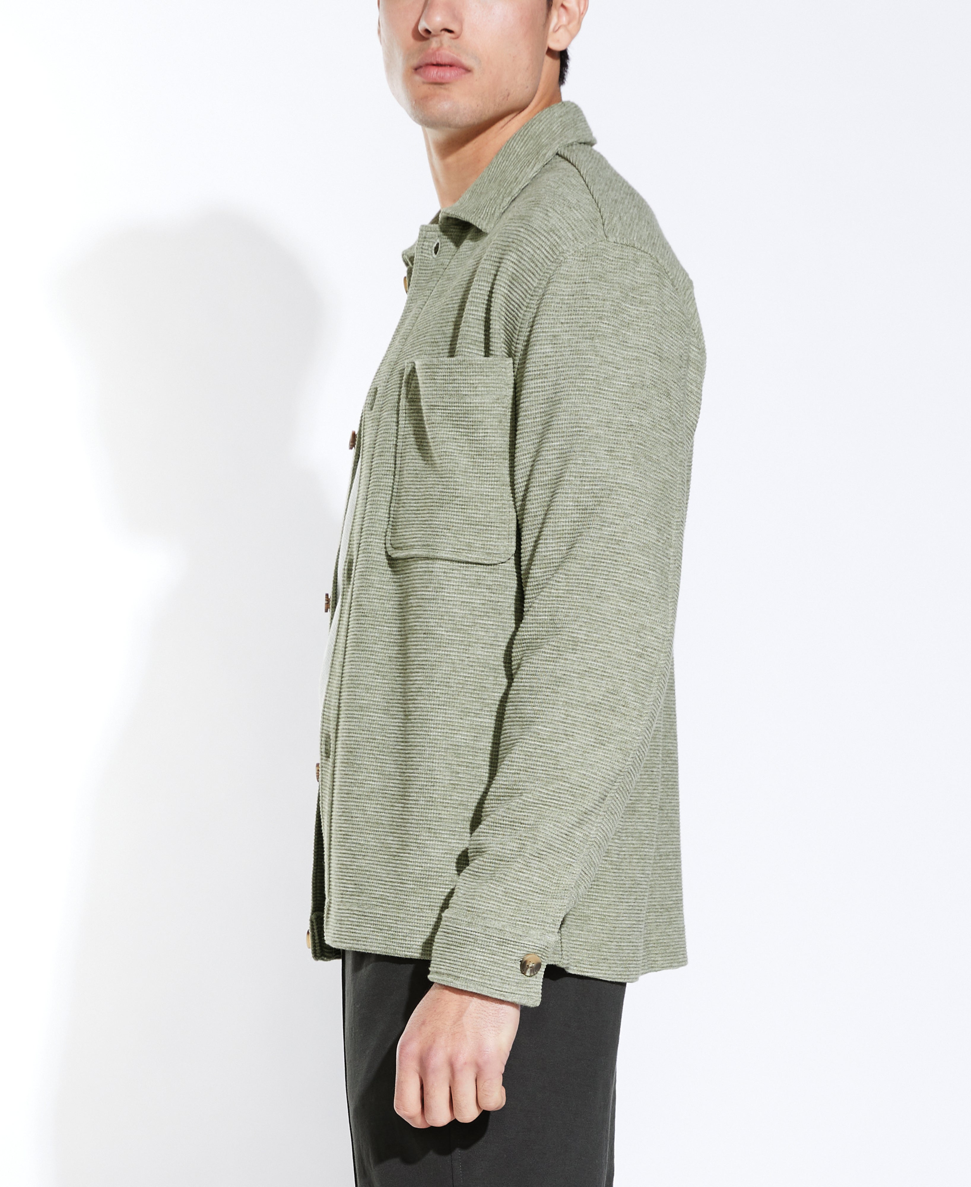 Roy Chenille Overshirt Heather Sage