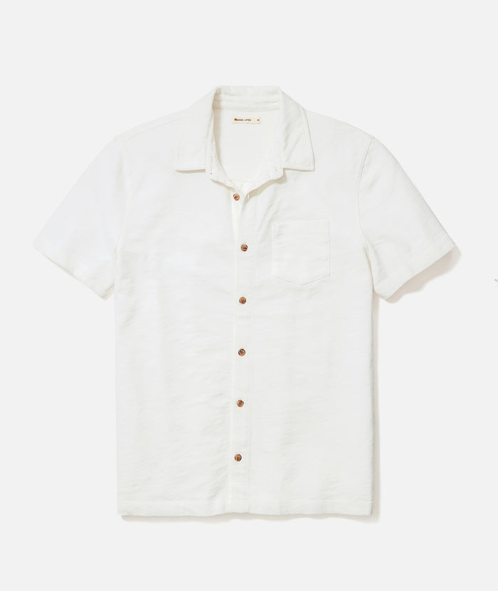 Vintage Heavy Slub Button Down White