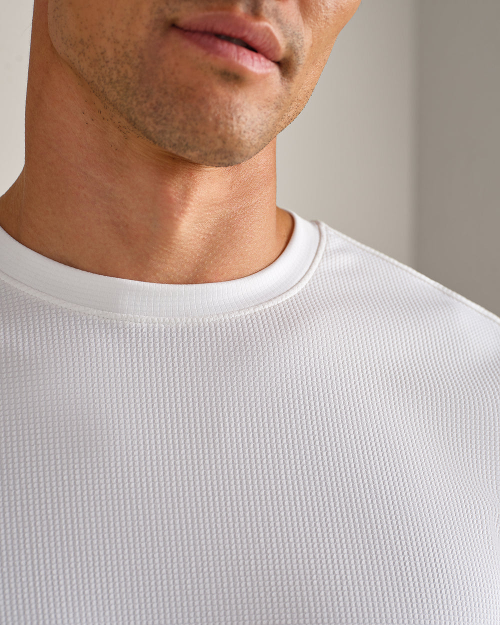 Waffle Tech Tee White