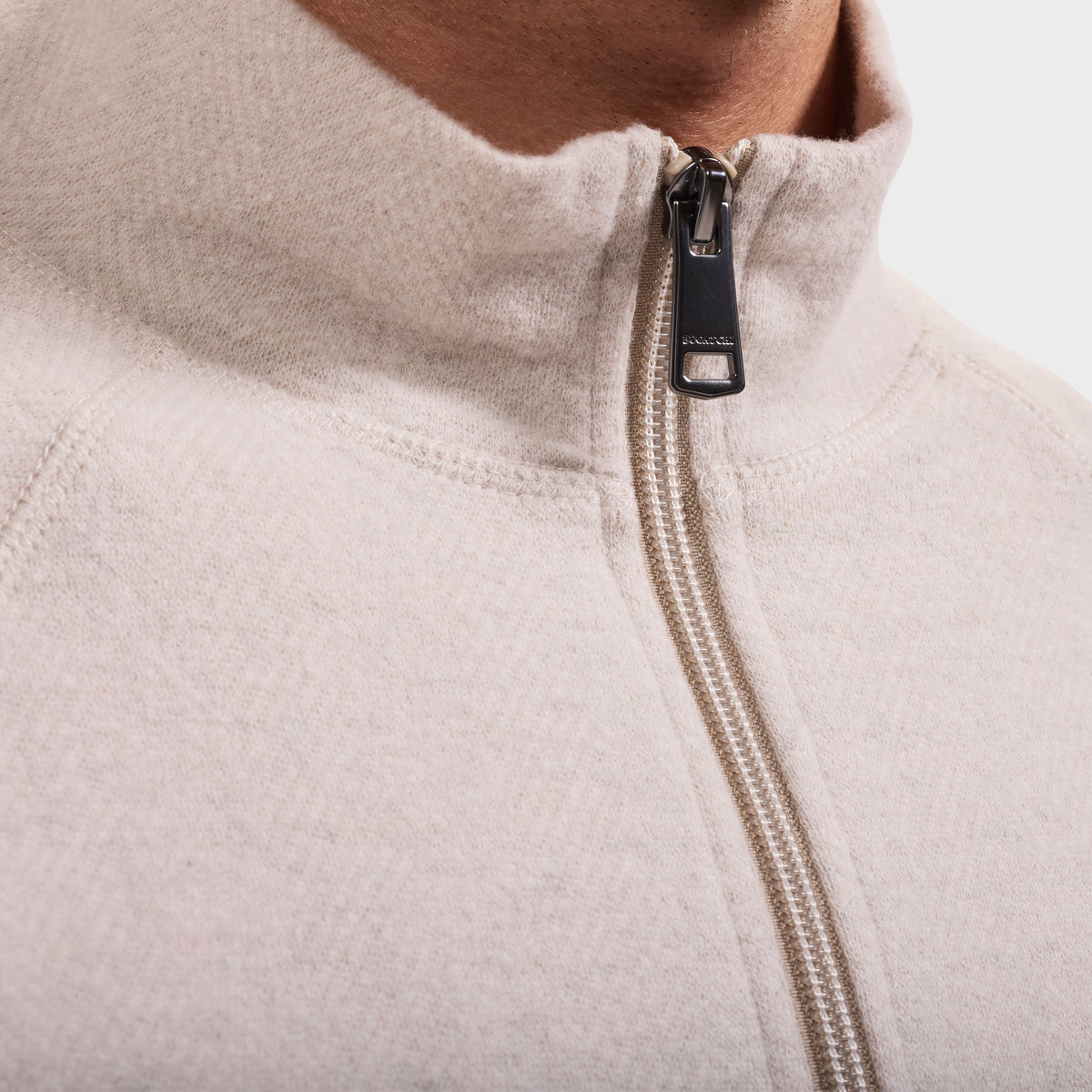 Knit Quarter Zip Sweater Limestone