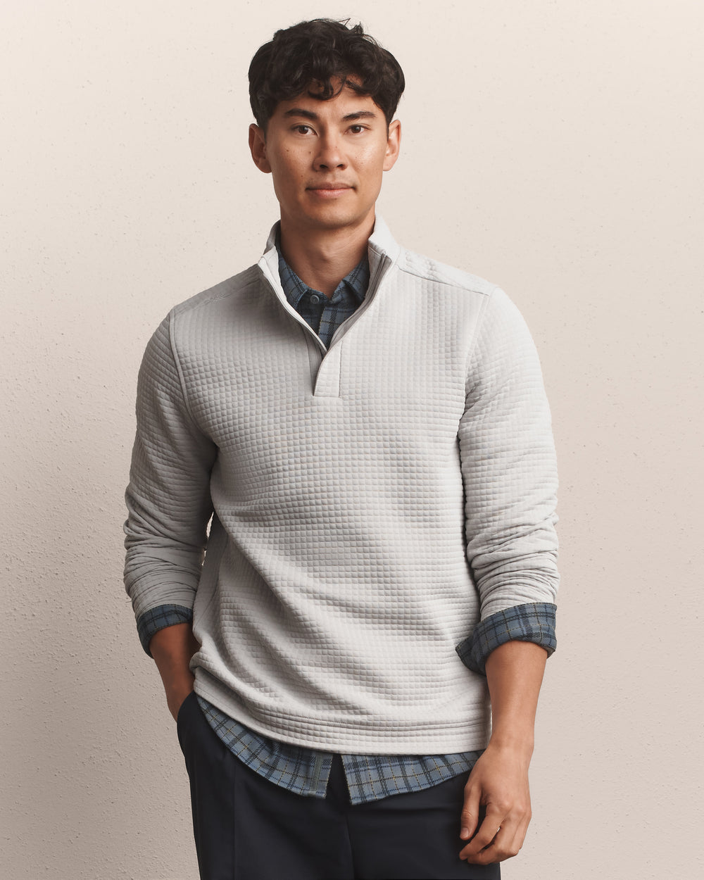Landmark 1/4 Zip Sleet Gray