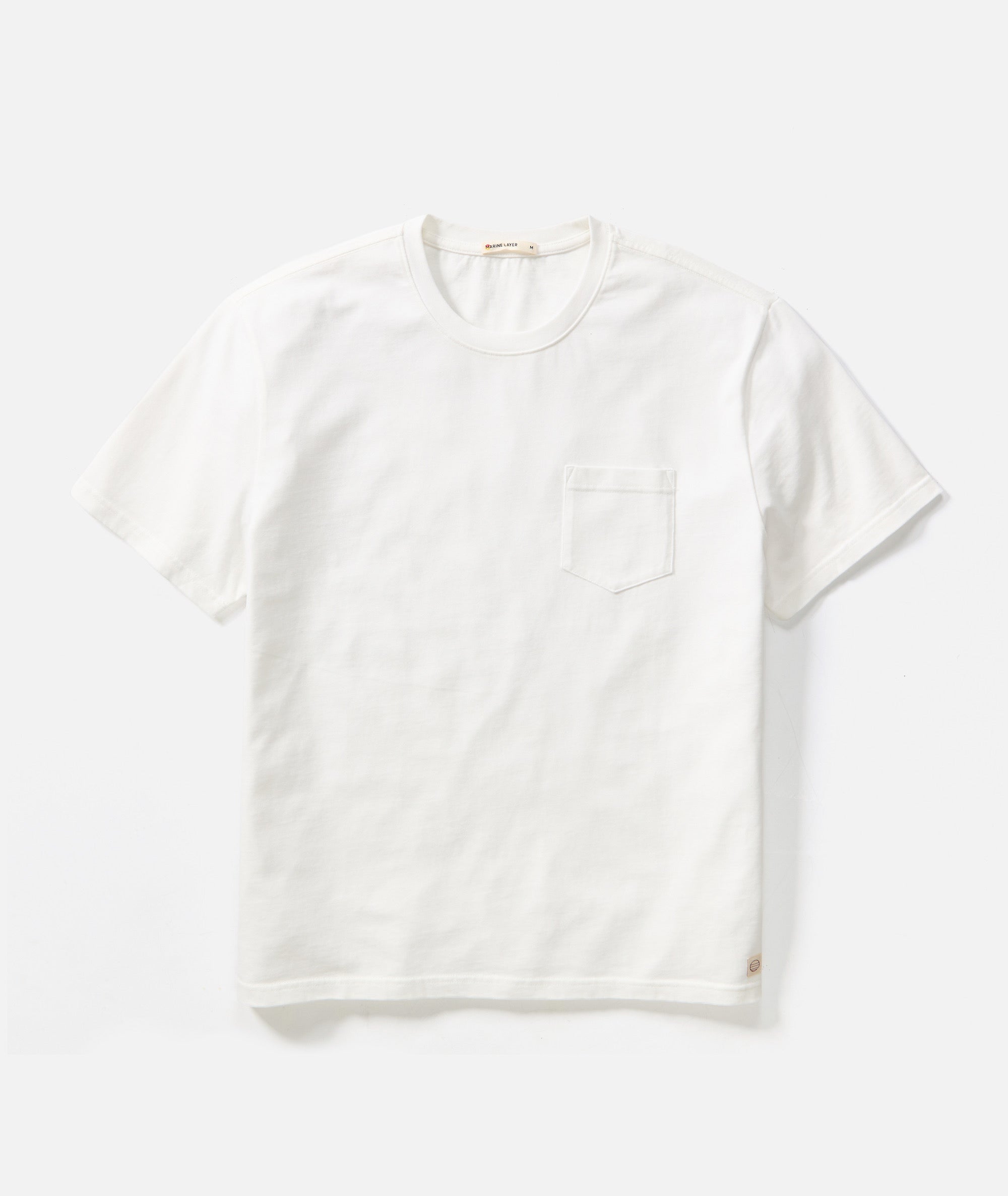 Luxe 250 Relaxed Pocket Tee White