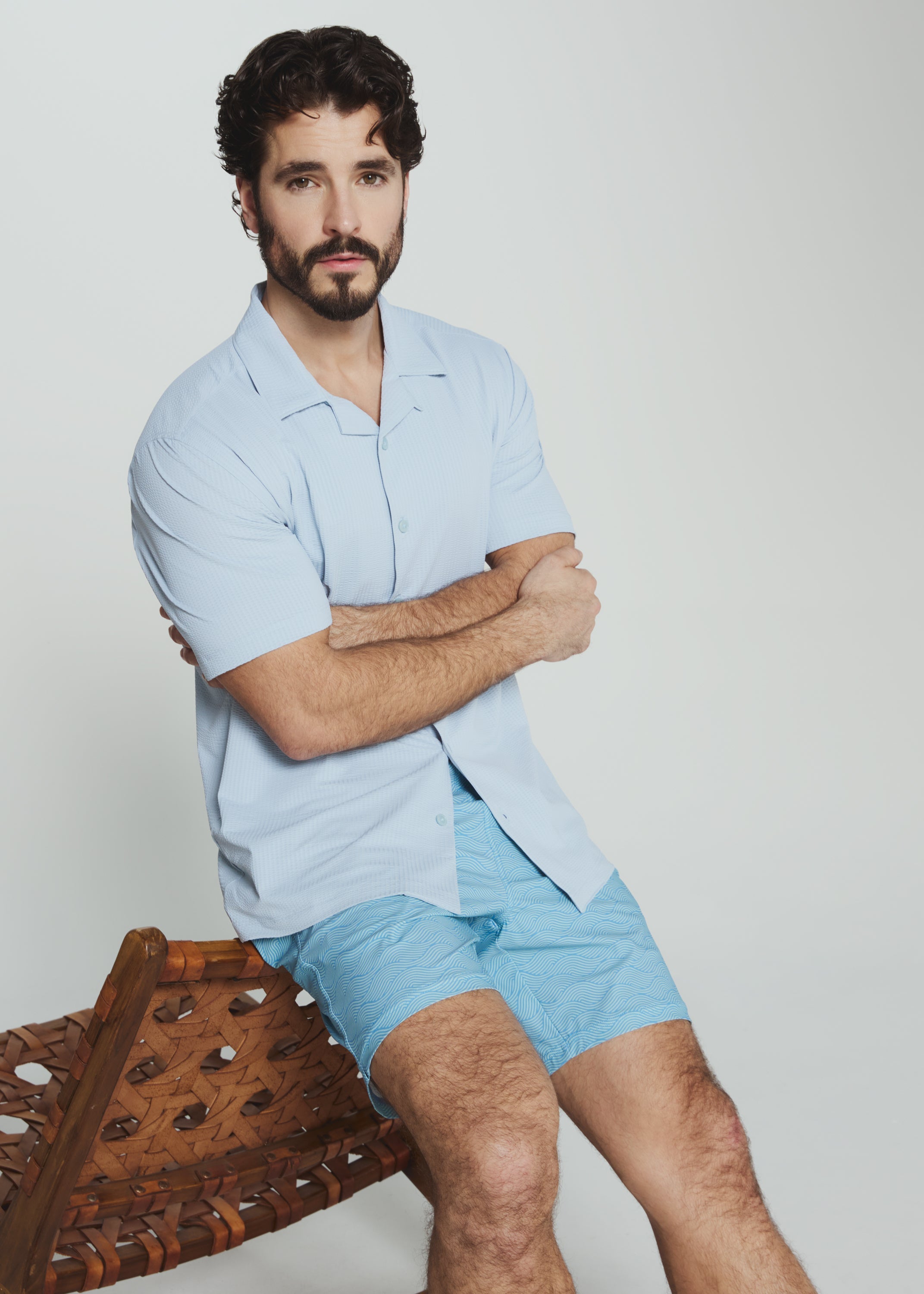 Sutherland Camp Shirt Powder Blue