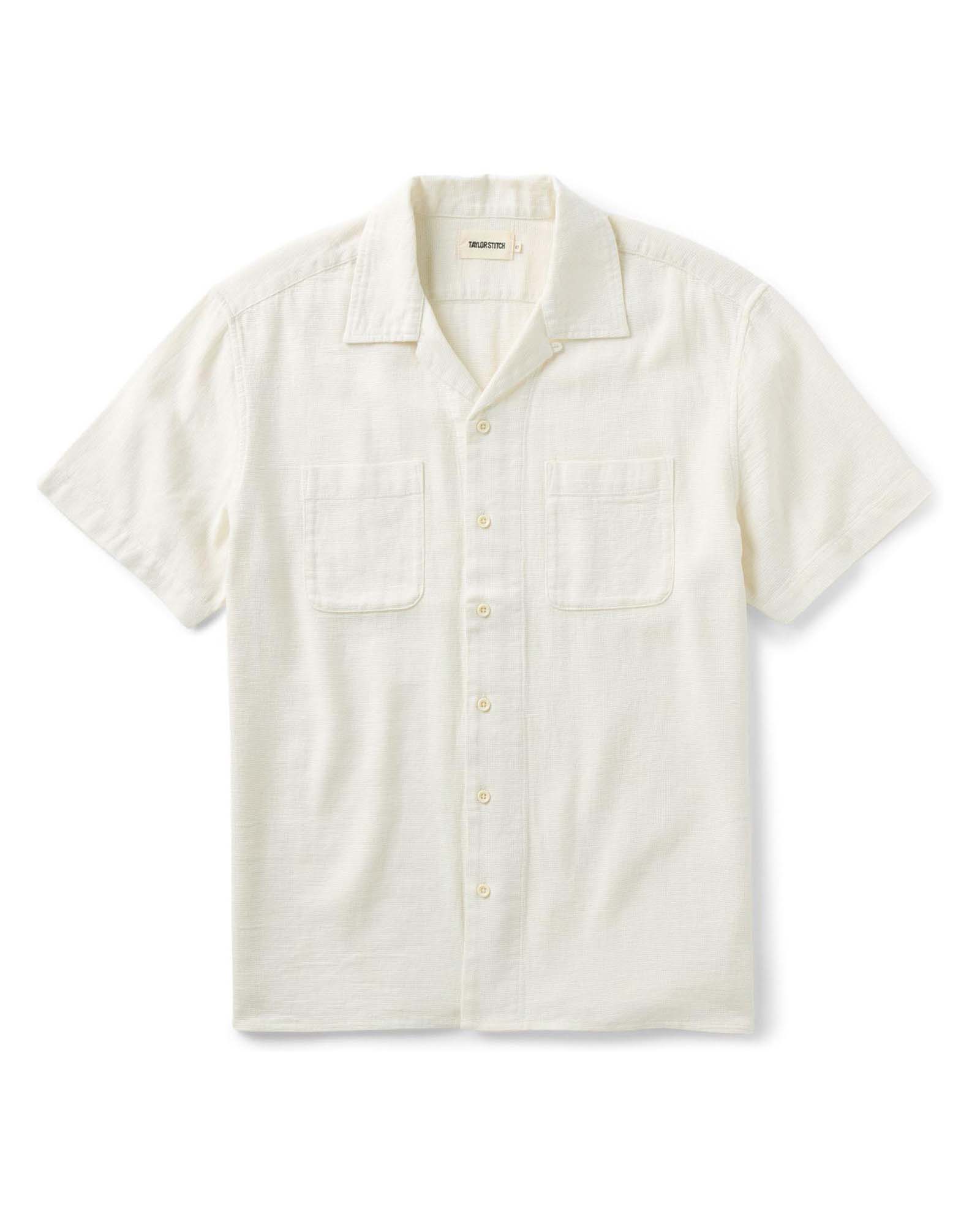 The Short Sleeve Conrad Shirt Vintage White Linen