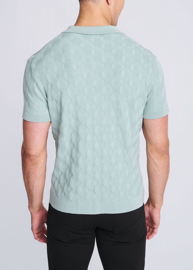 Textured Silk Tencel Polo Stalk