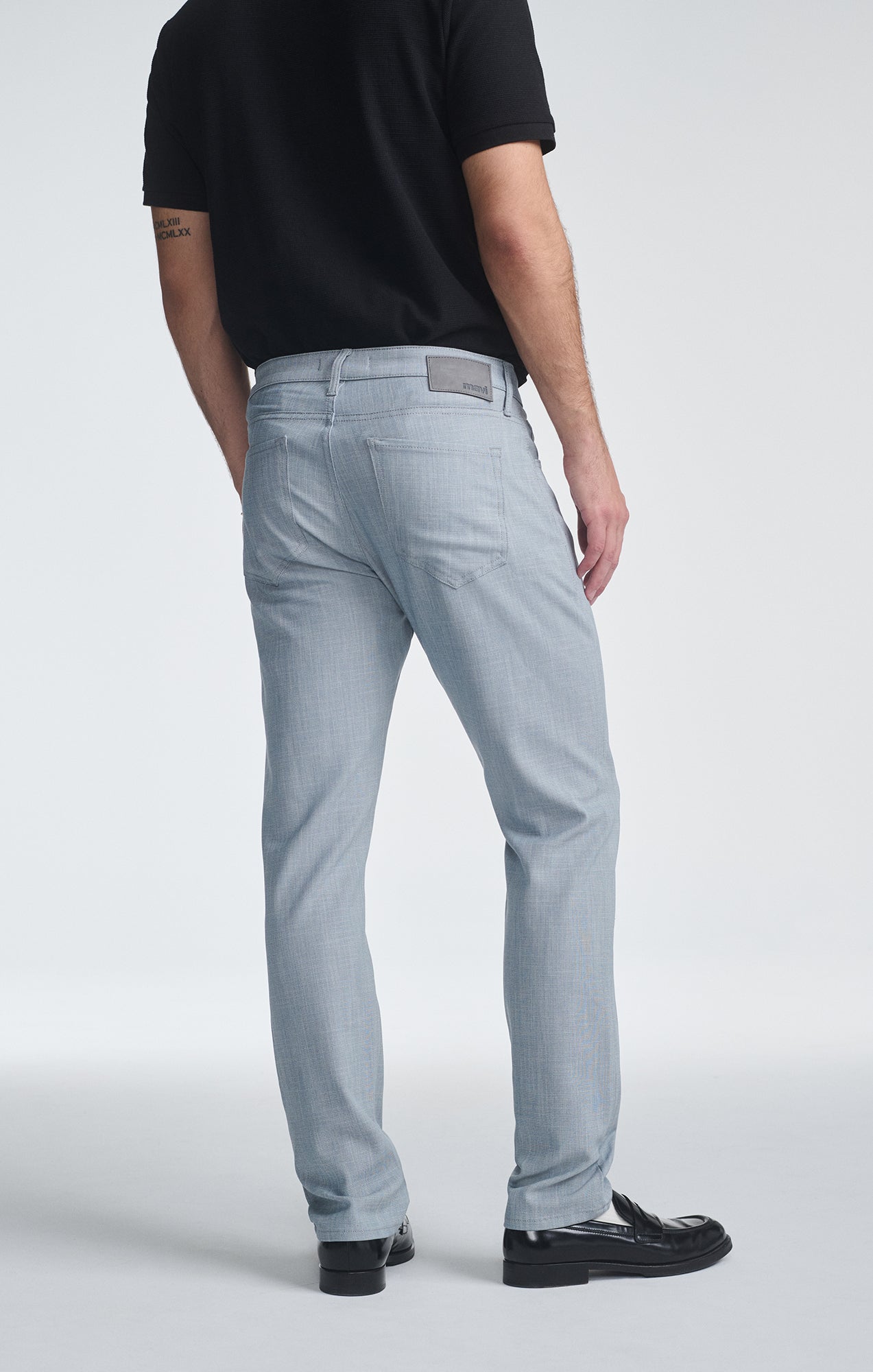 Marcus Twill Slim Straight Pant Bone Cross Hatch