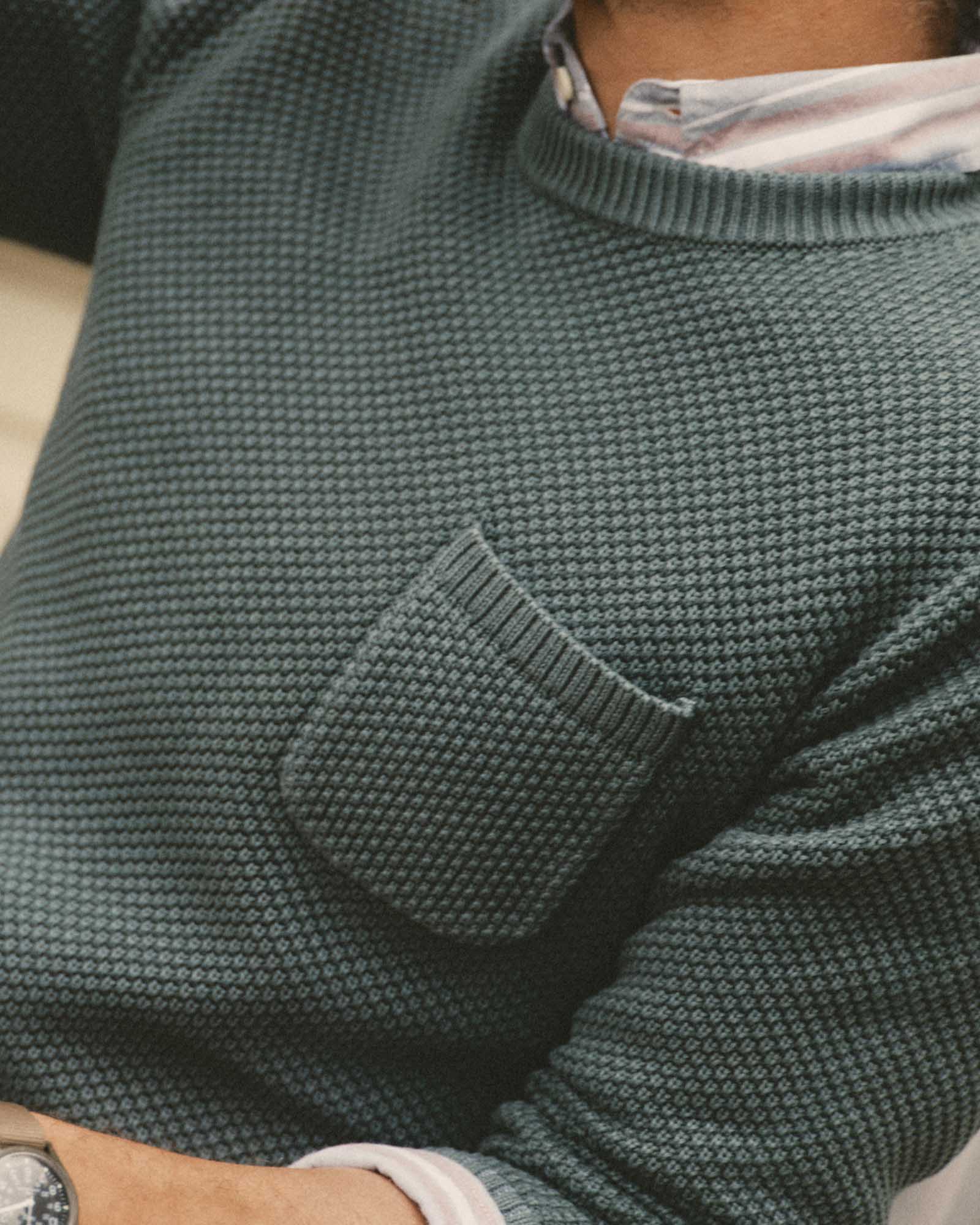 The Crawford Crew Sweater Faded Spruce