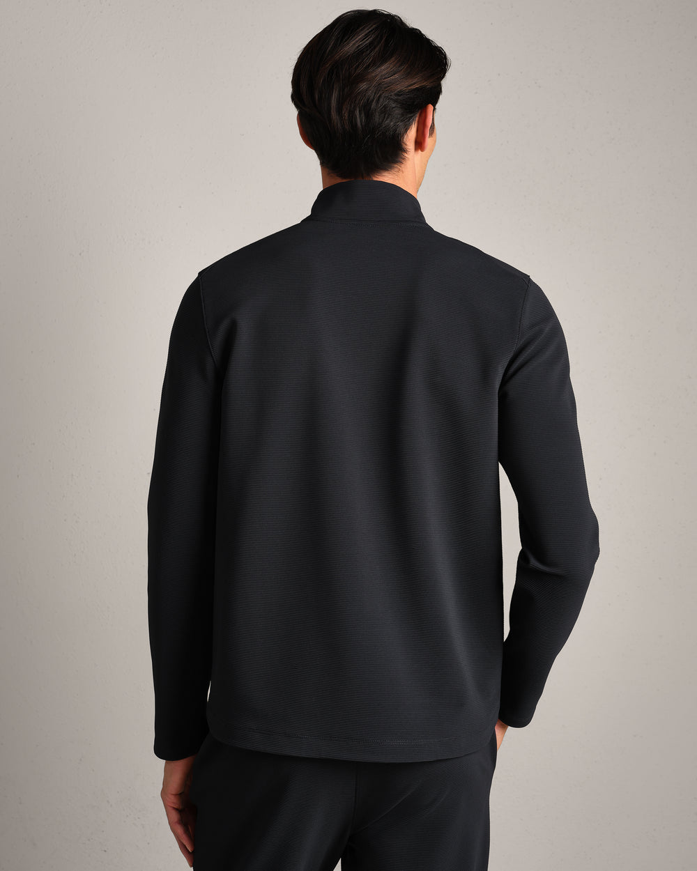 Covert Rib 1/4 Zip Black