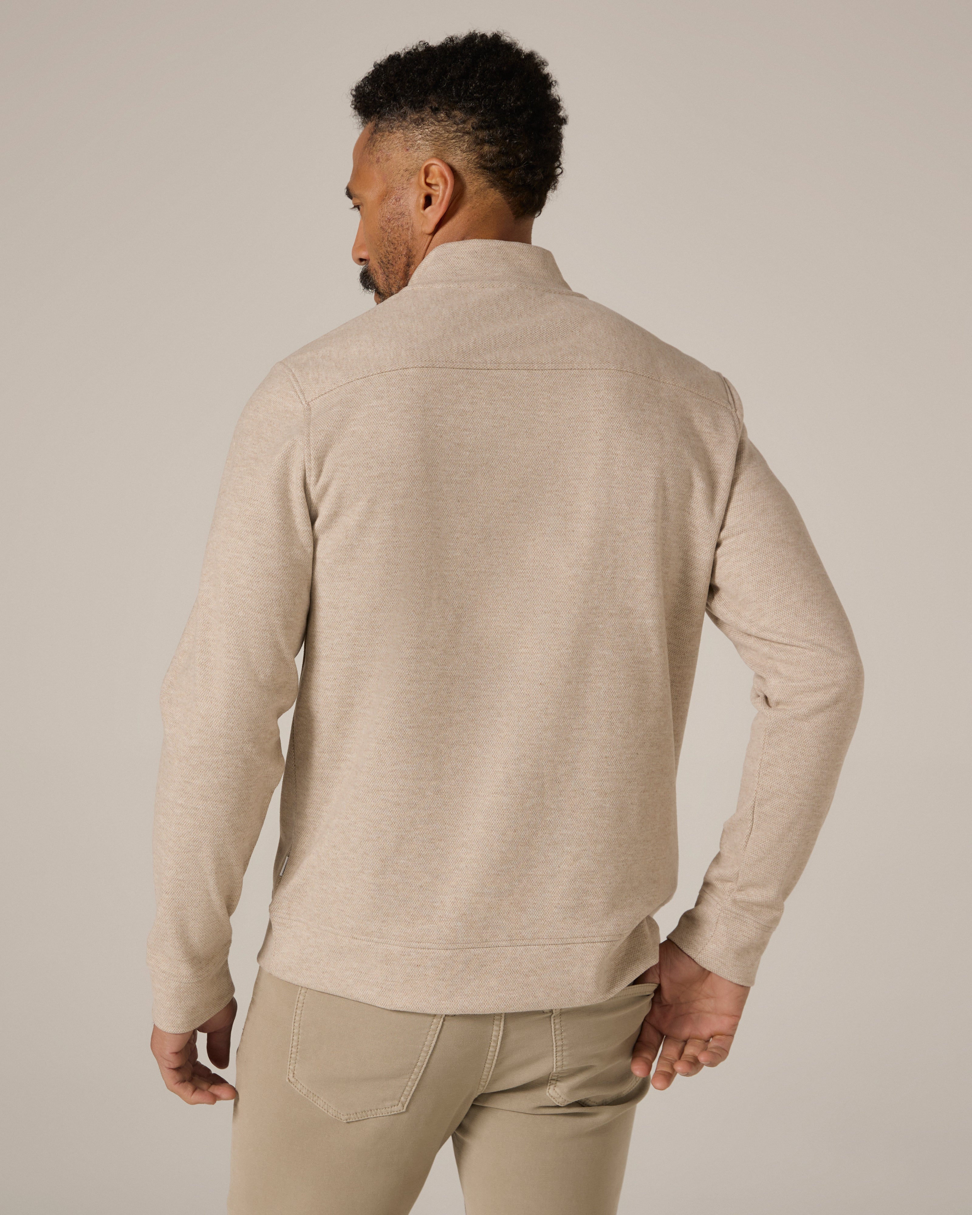 Stratton Textured Pullover Khaki