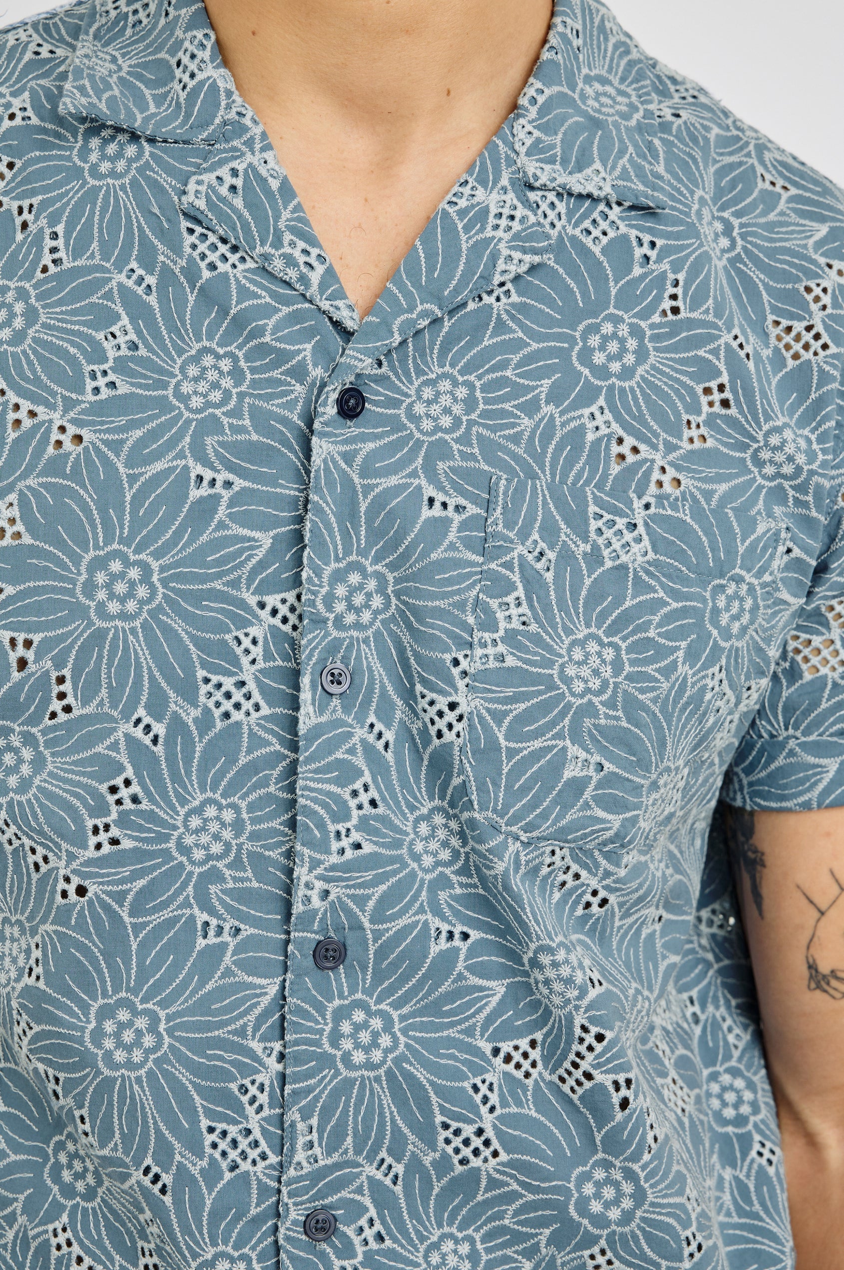Tyler Shirt Multi Blue Sunflower