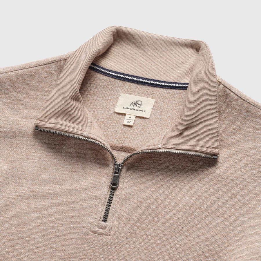 Bobby Cashmist 1/4 Zip Fleece Pullover Camel Heather