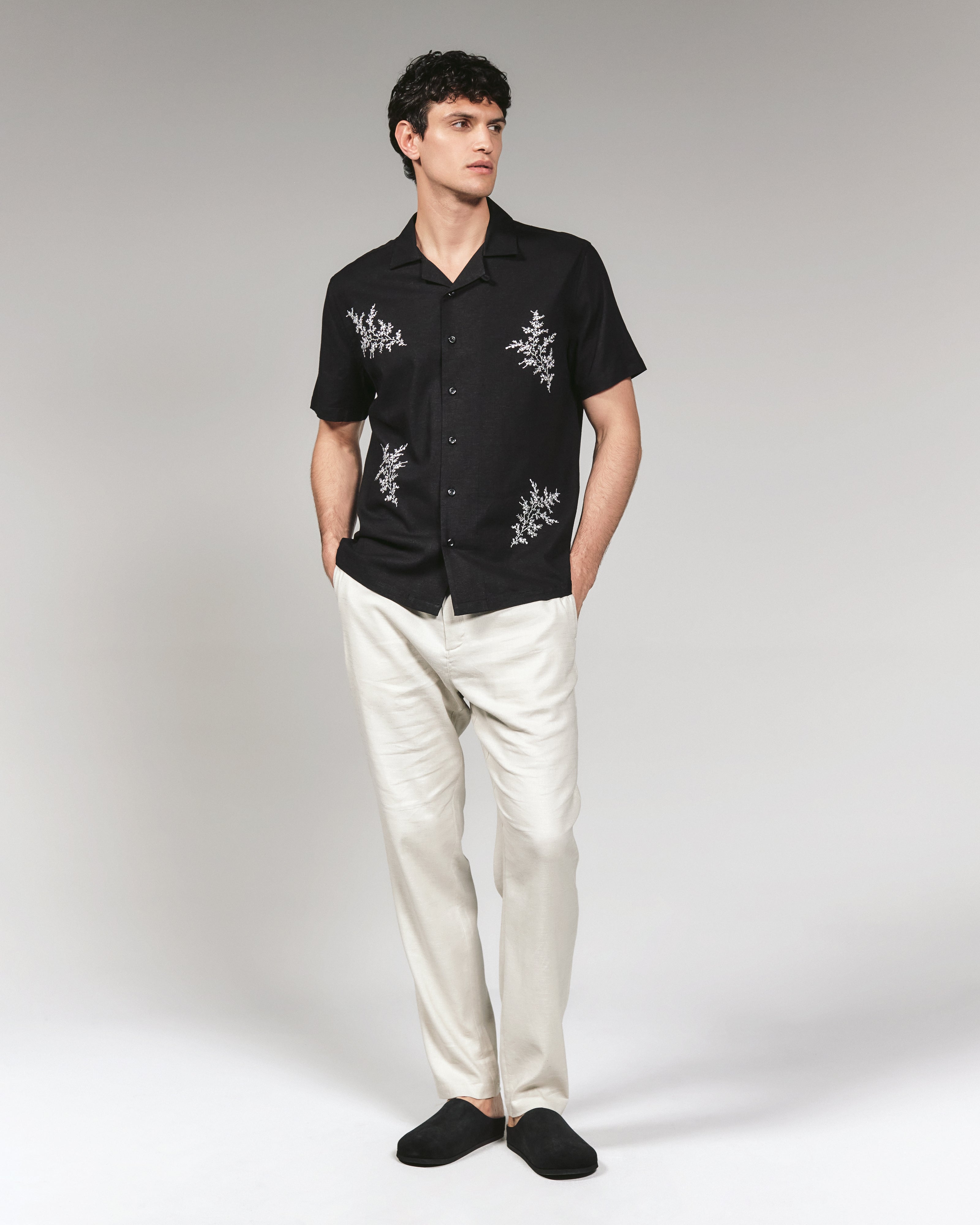 Heath Camp Shirt Black