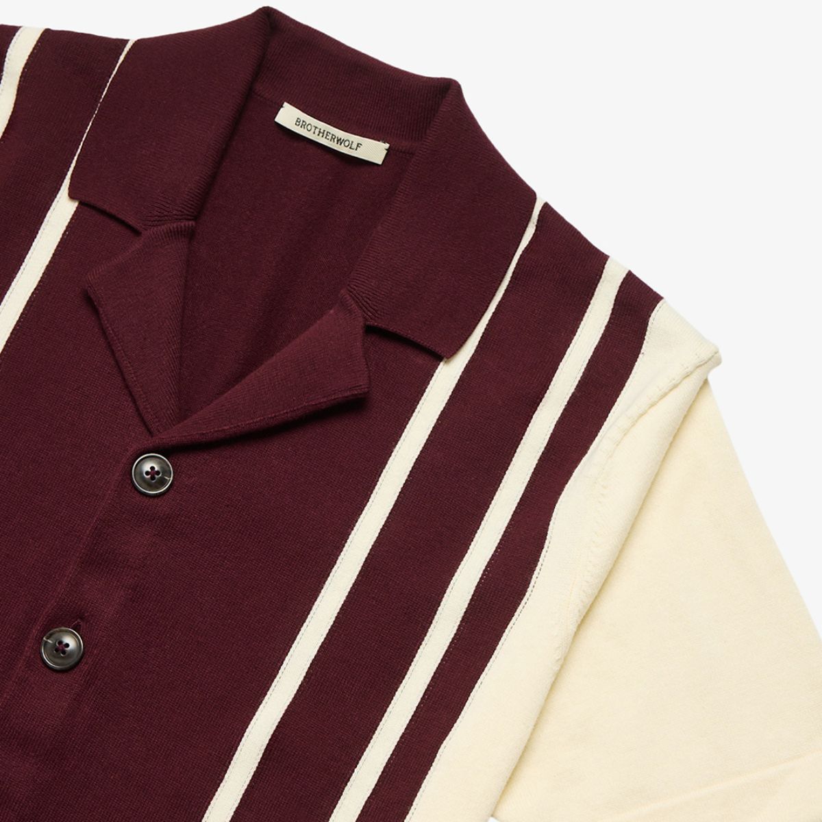 Penny Knit Striped Shirt Bordeaux