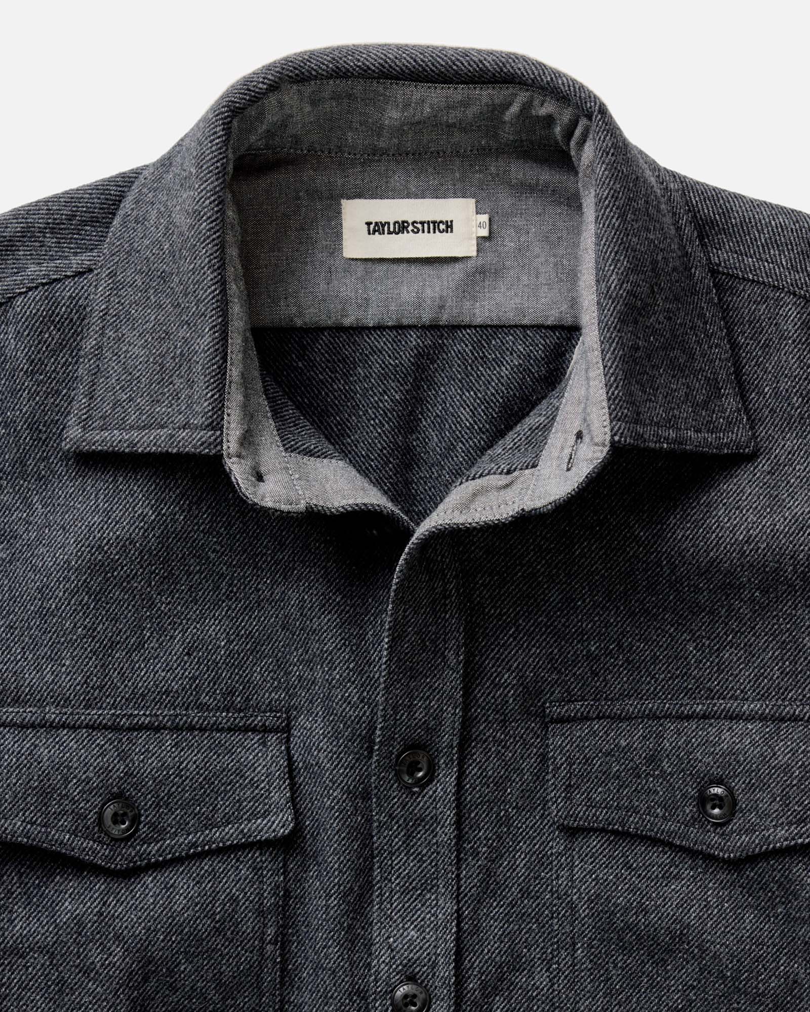 The CPO Shirt in Twill Slate Heather