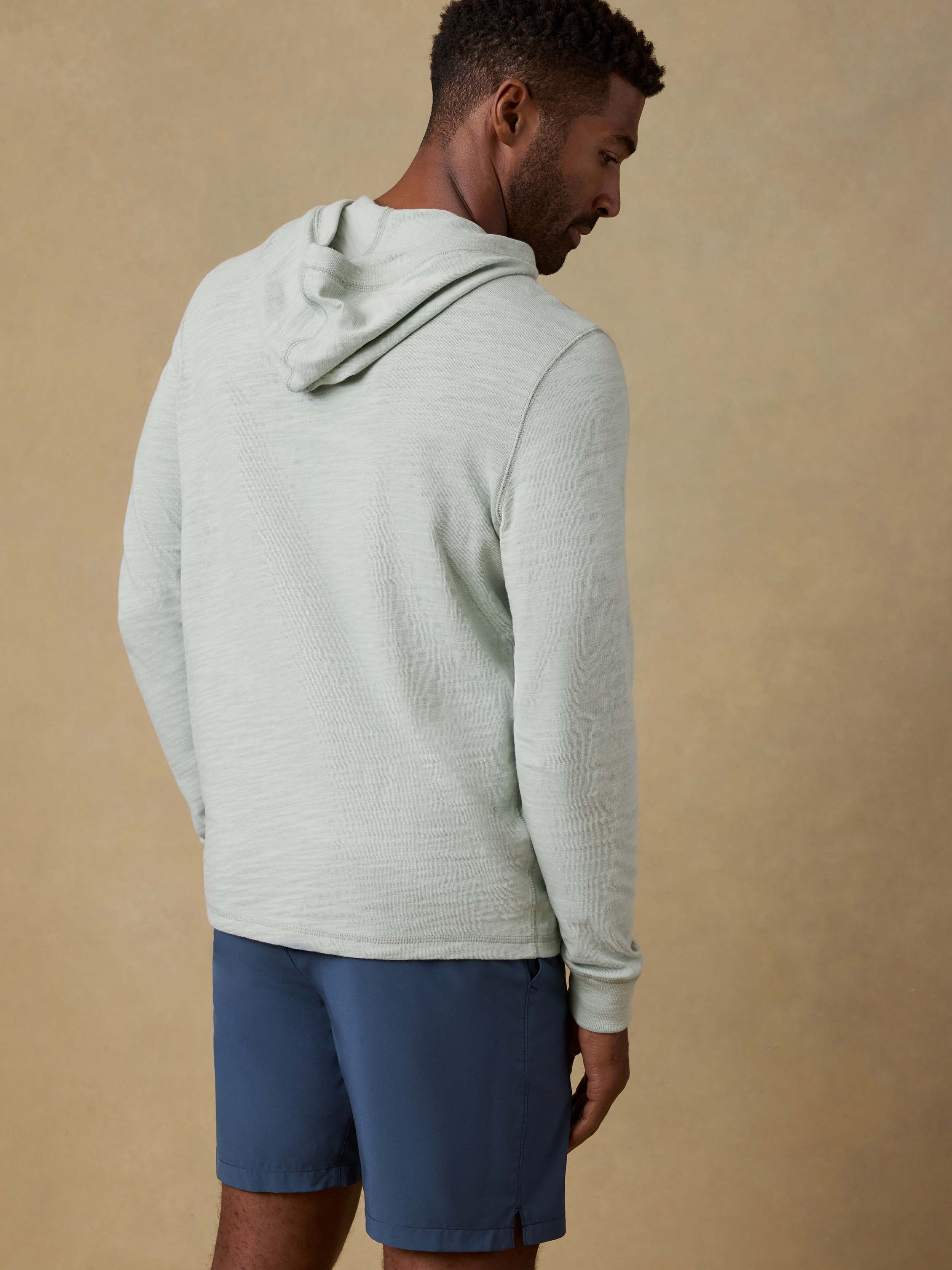 Sunwashed Slub Hoodie Sea Break
