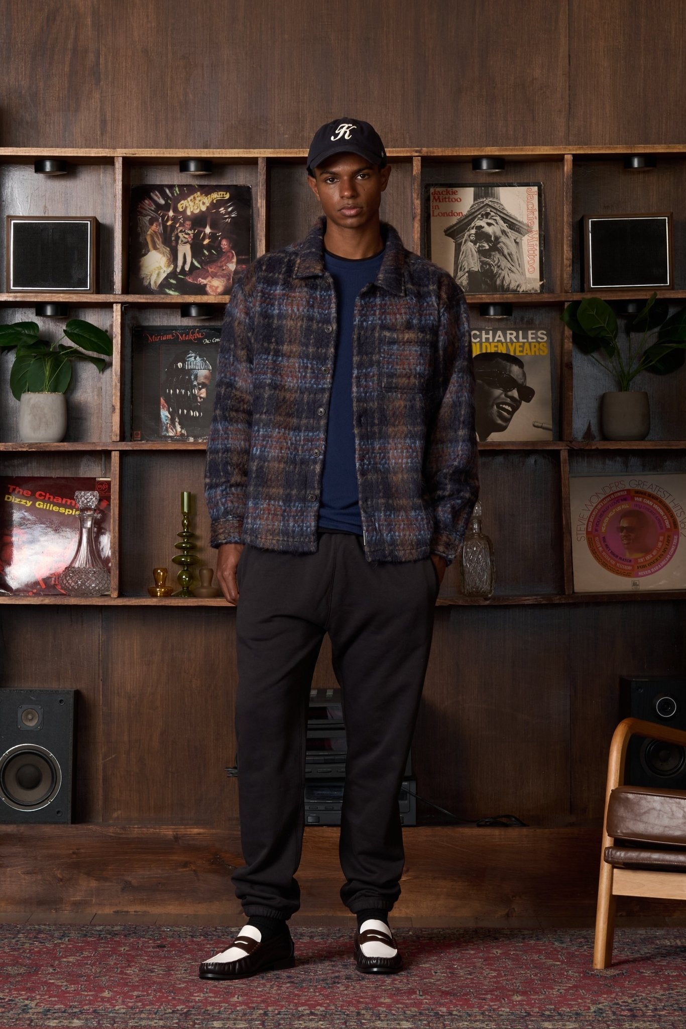 Faux Mohair Shirt Navy