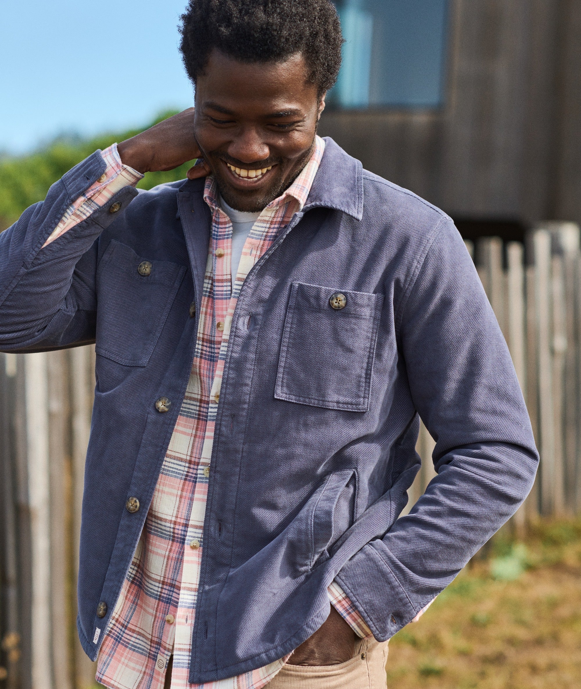 Max Moleskin Overshirt Mood Indigo