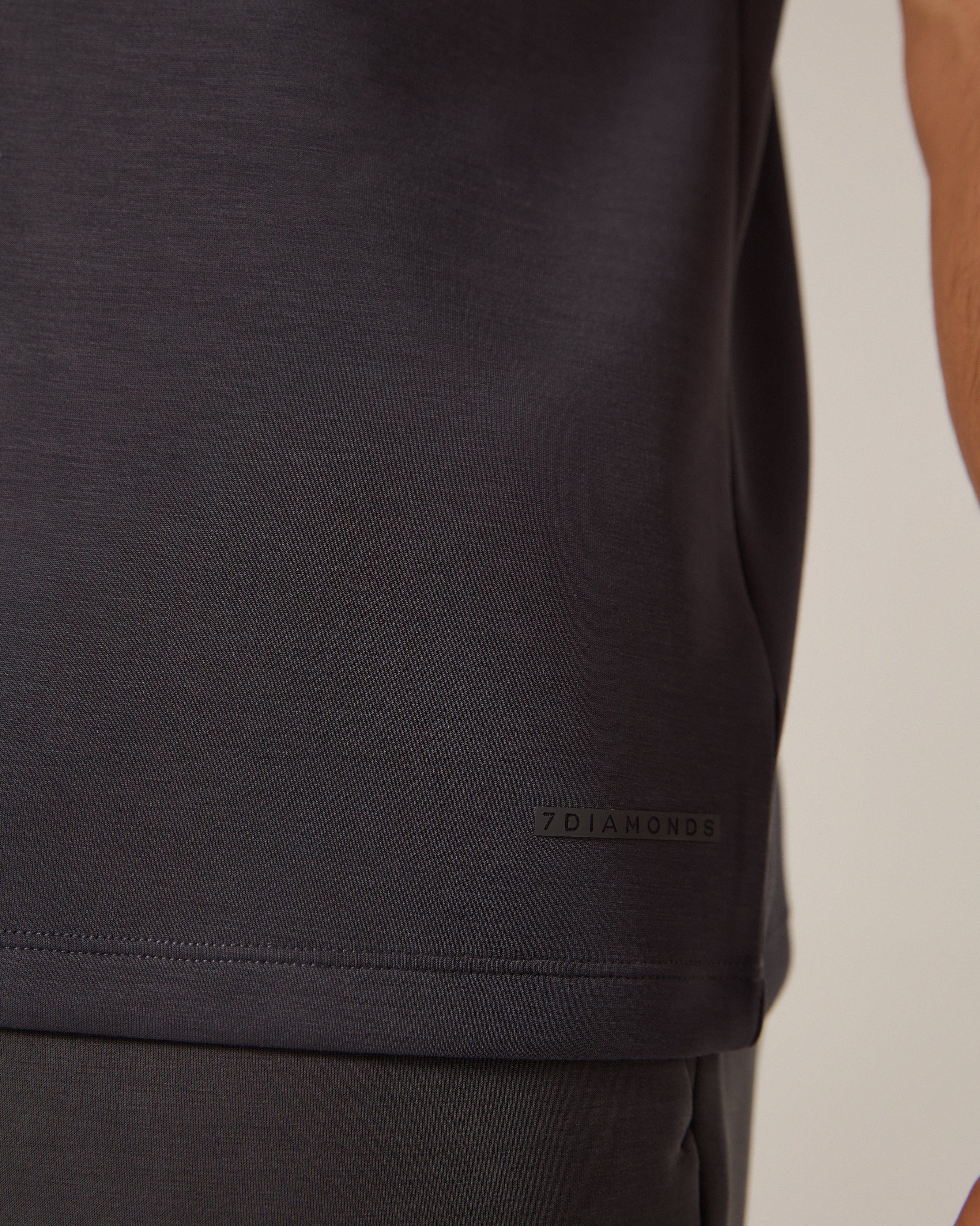 Rev Short Sleeve Modal Tee Anthracite