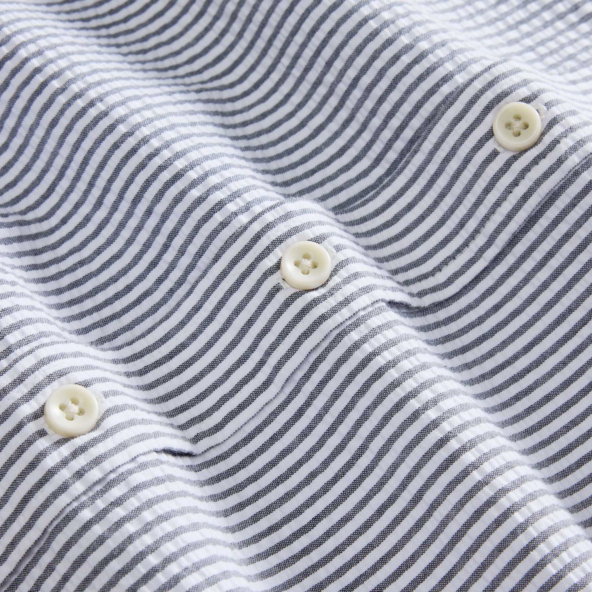 The Jack Shirt Navy Stripe Seersucker