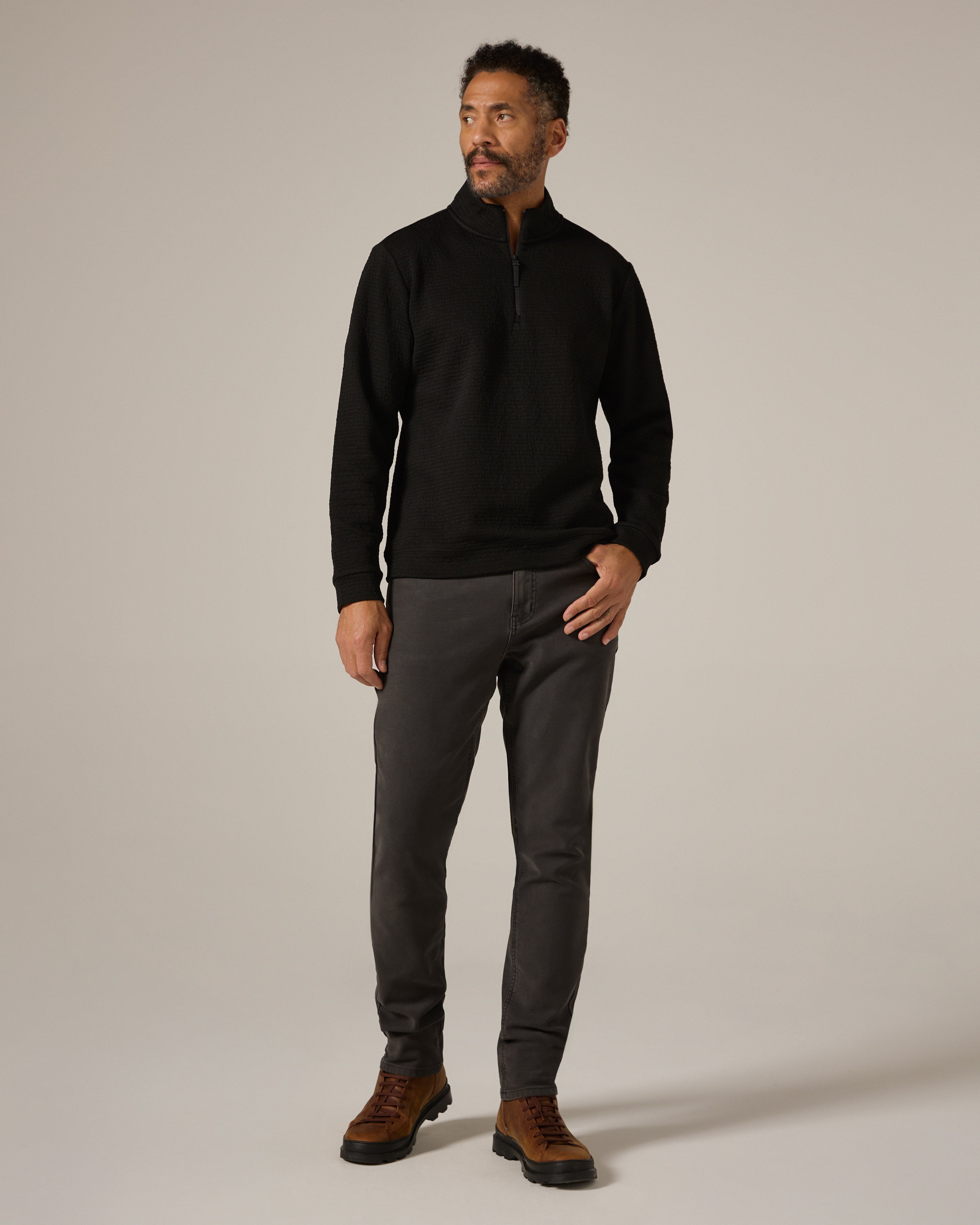 Elevate Quarter Zip Black
