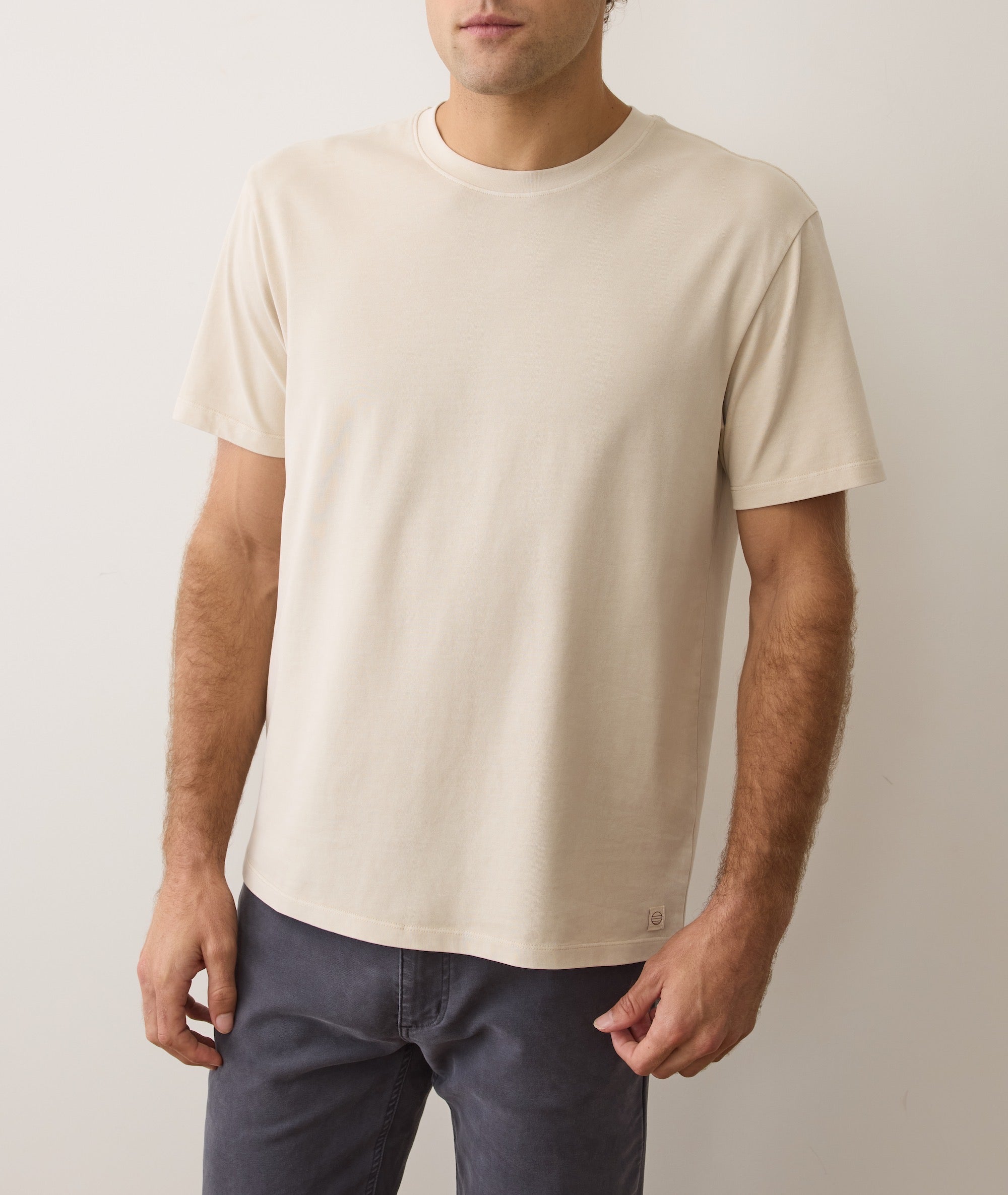 Relaxed Cloud 9 Sueded Jersey Tee Whitecap