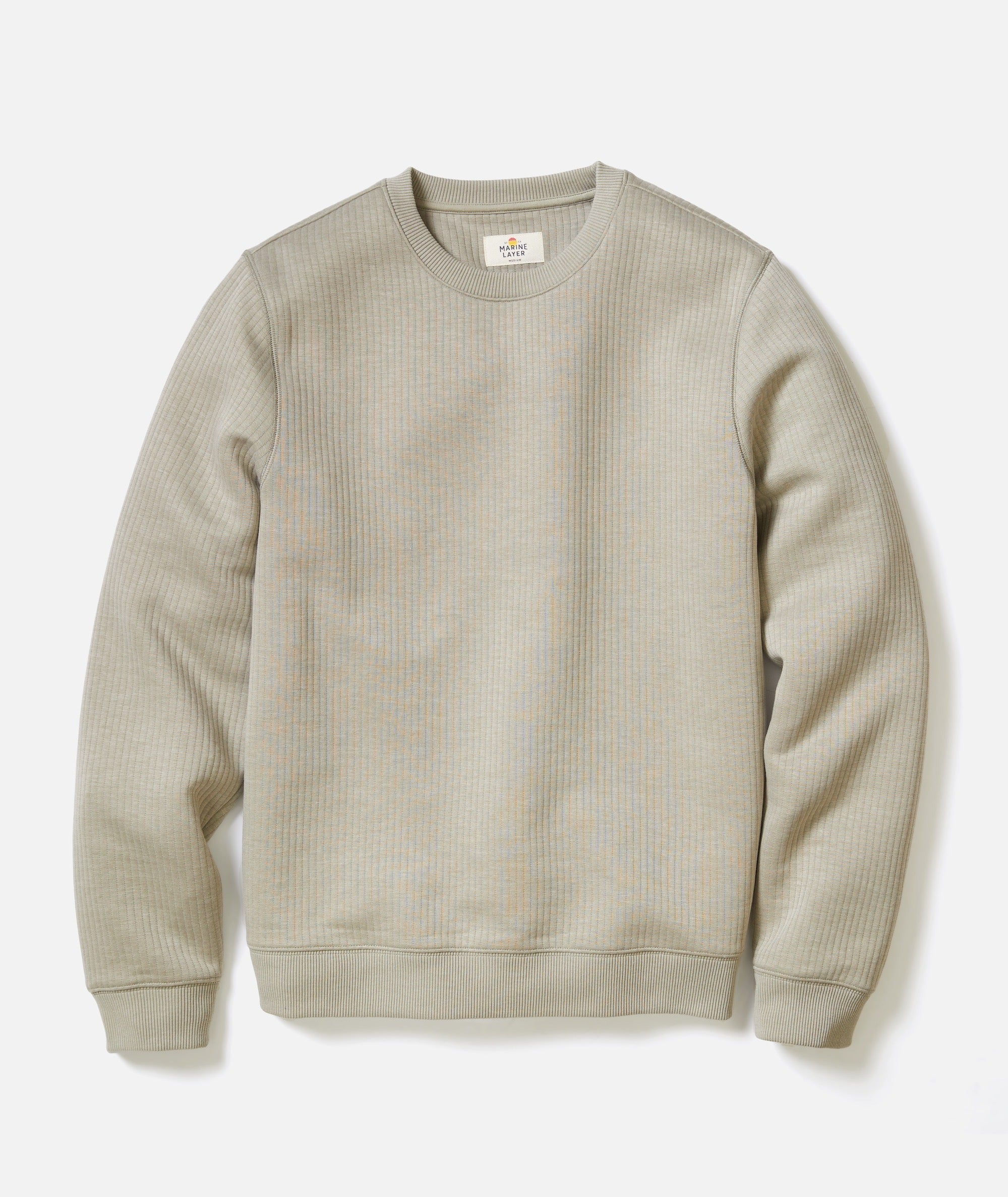 Corbet Quilted Crewneck Taupe