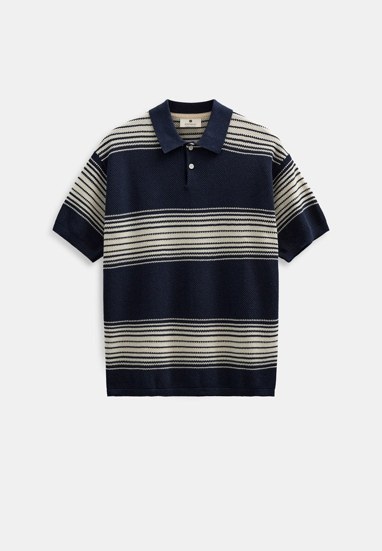 Akseb Stripe Polo Shirt Sky Captain