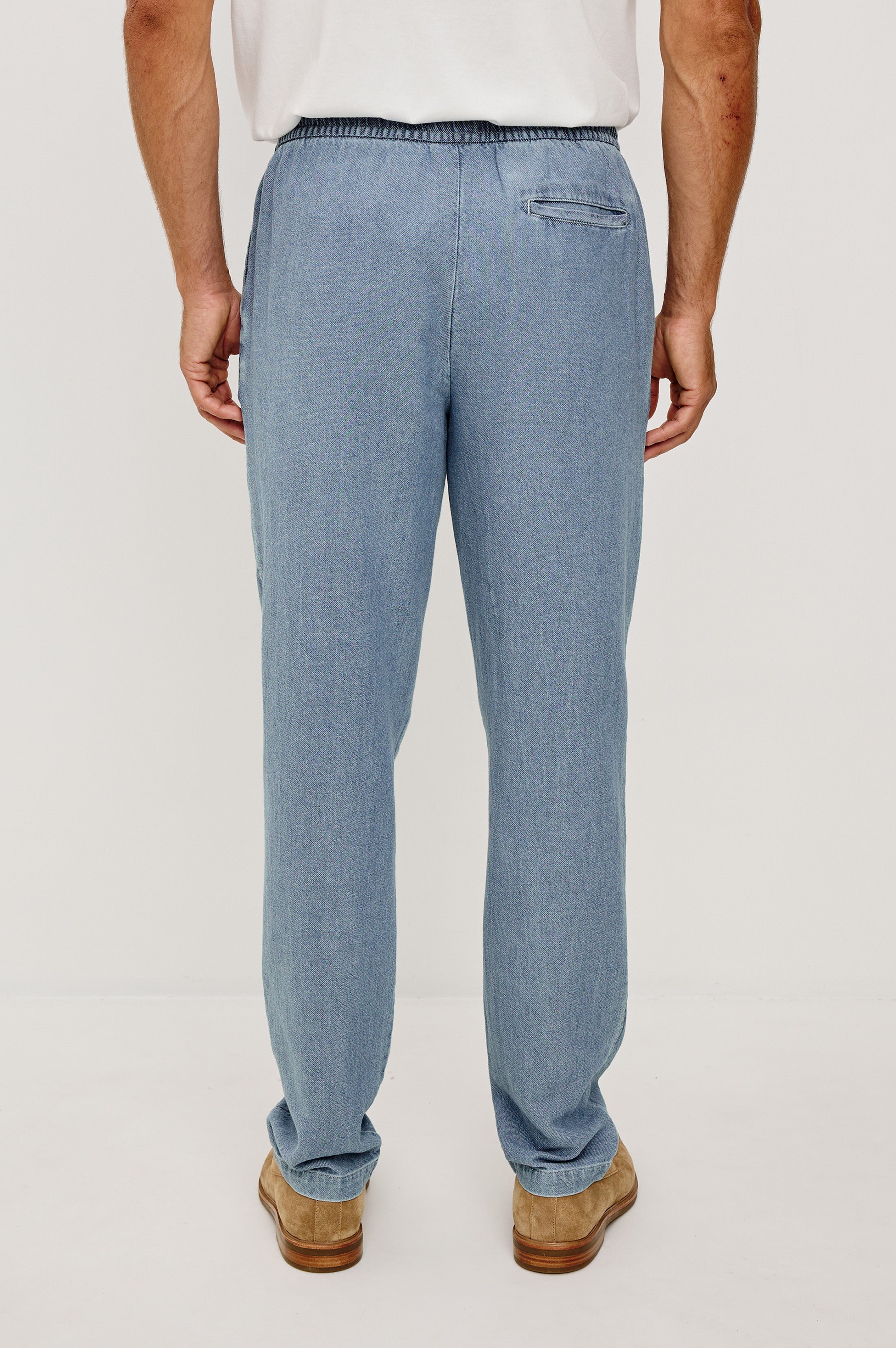 Callum Drawstring Pants Medium Wash Indigo