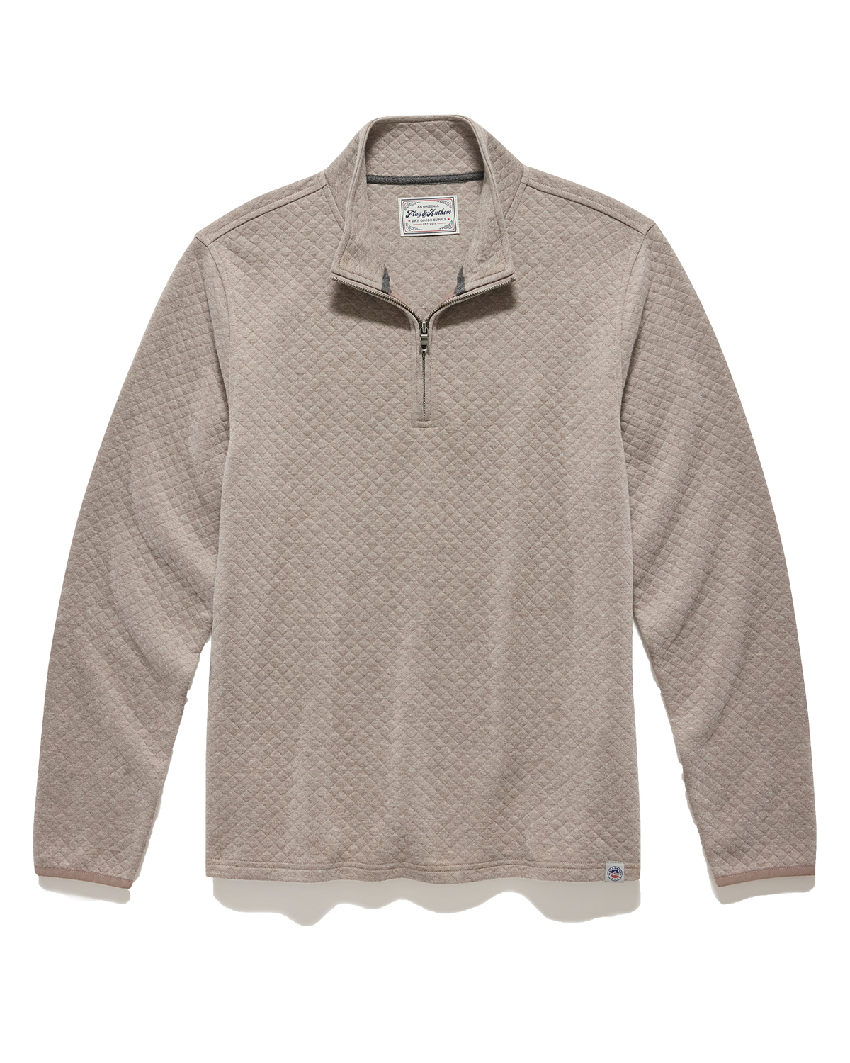 Bradner Quarter Zip Mock Neck Dark Taupe