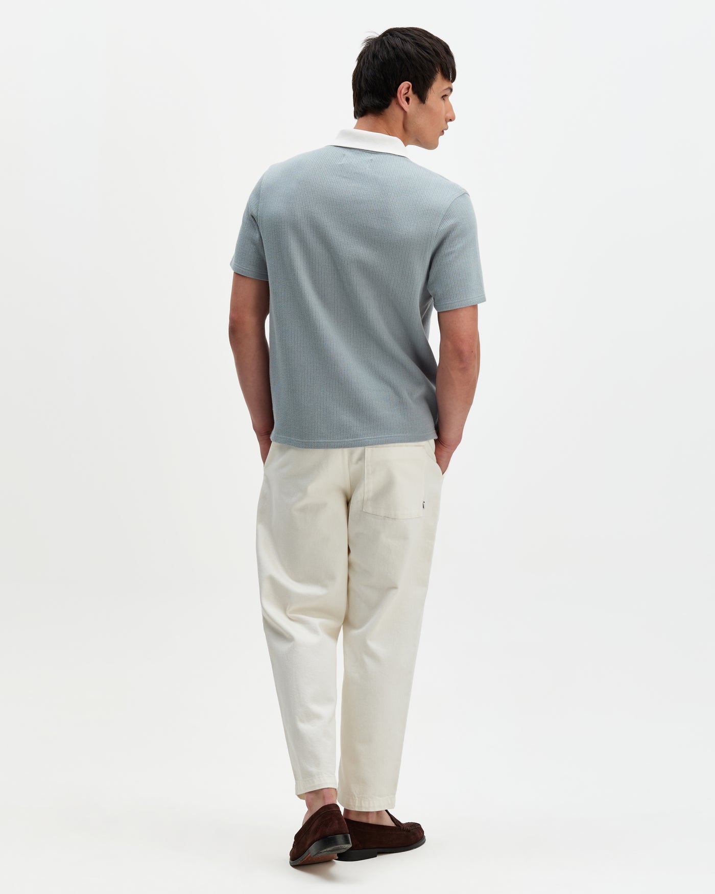 Pendal Design Rib Polo Blue/Ecru