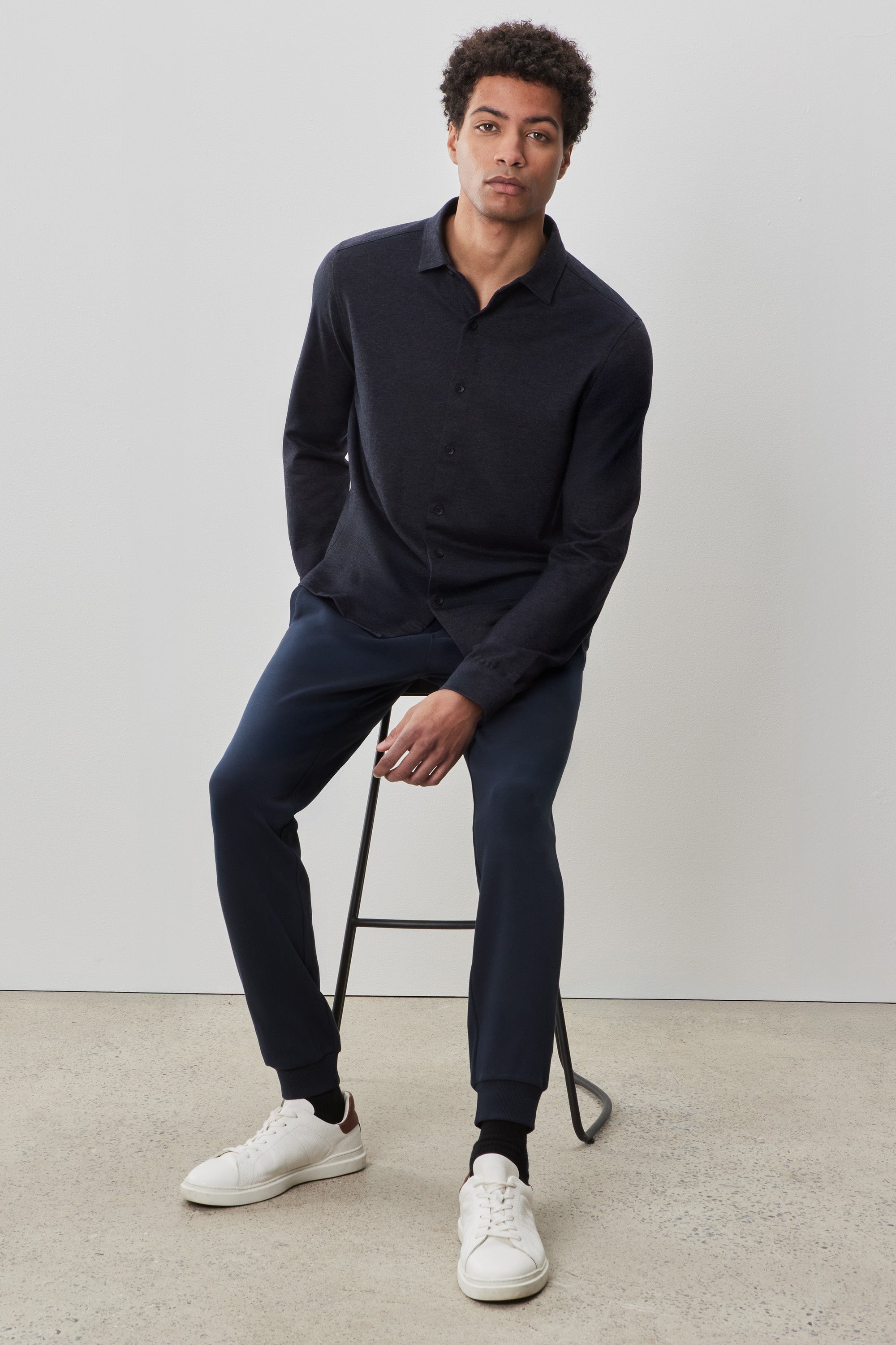 Alonso Knit Shirt Navy