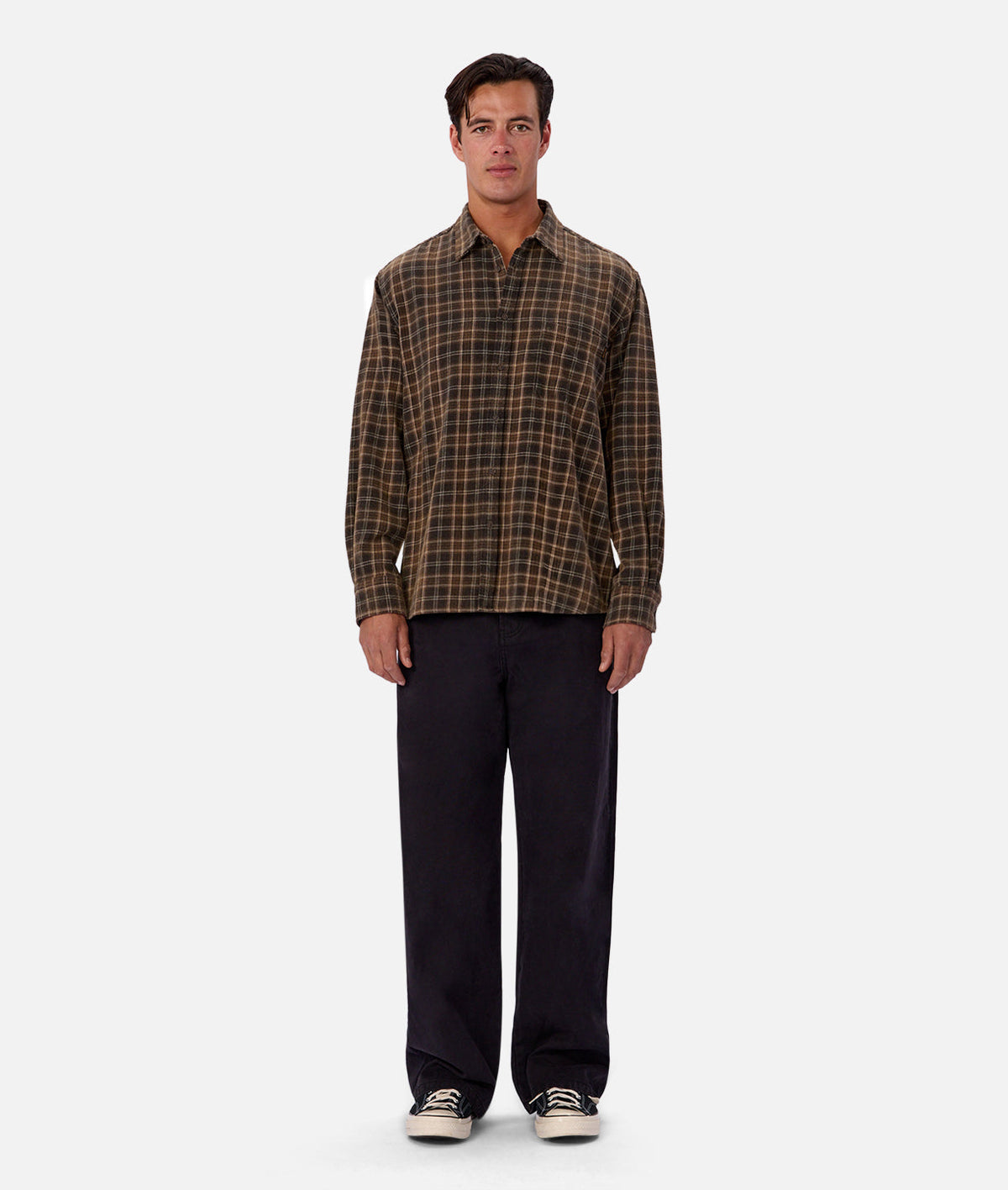 The Maple Long Sleeve Shirt Char/Maple