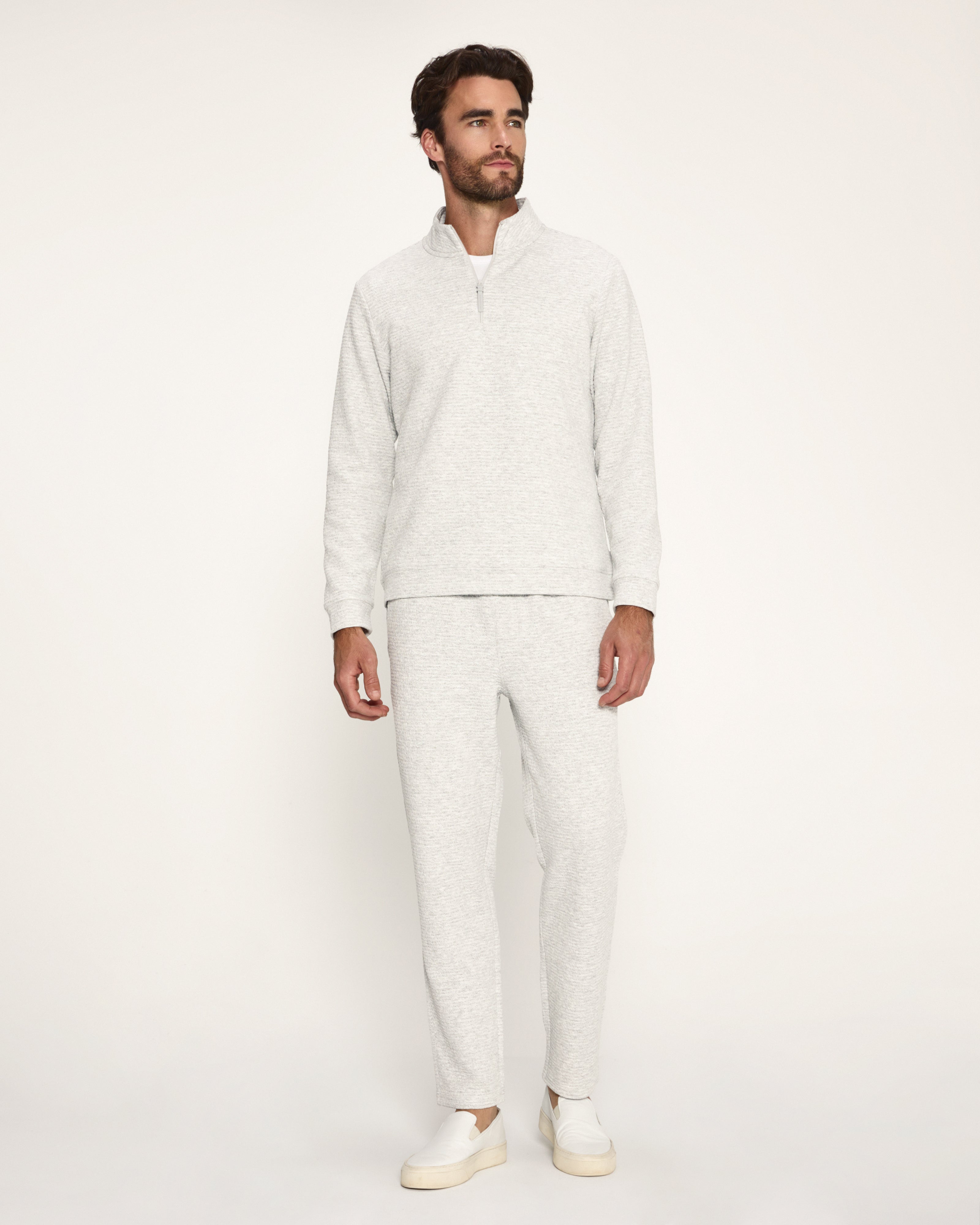 Elevate Quarter Zip Light Grey