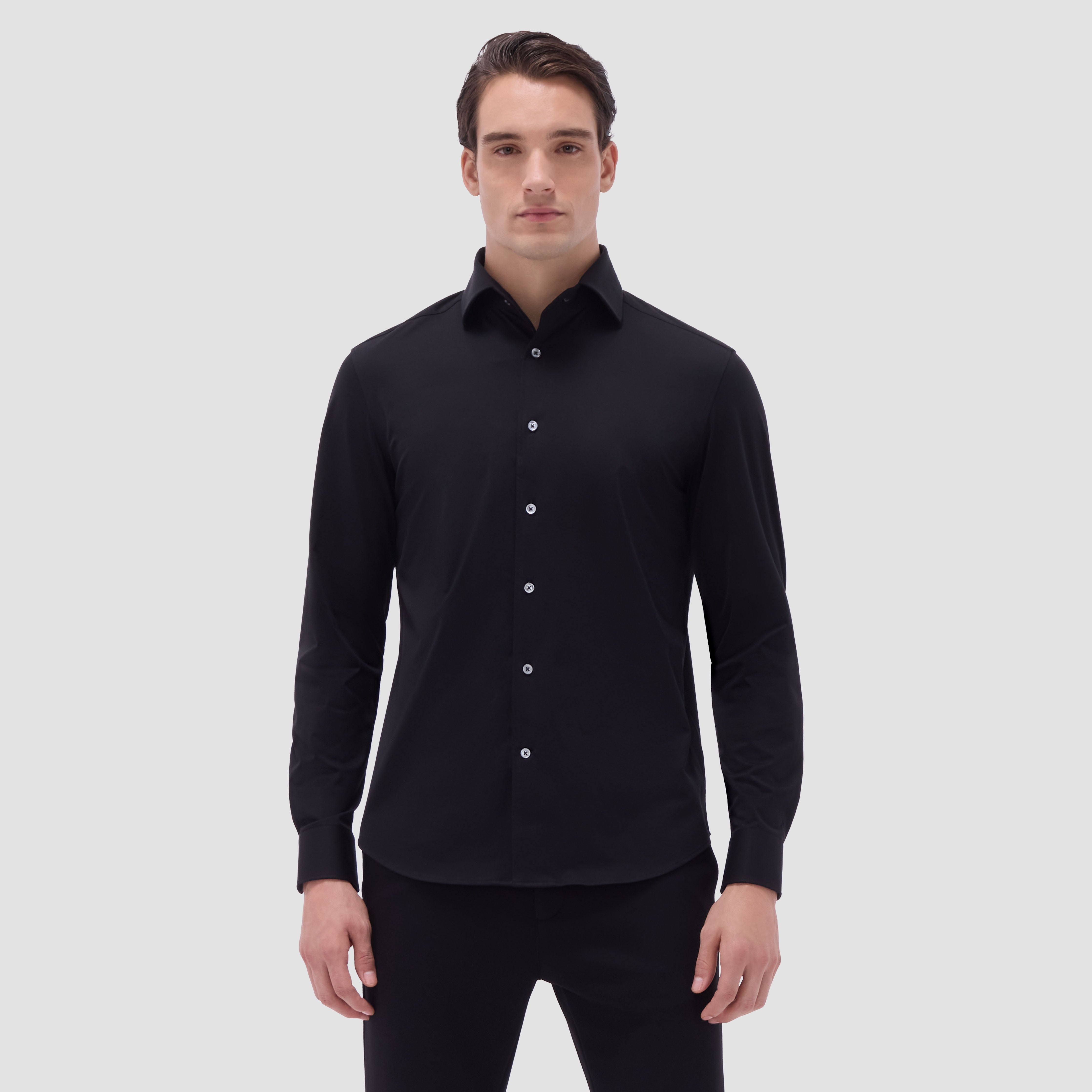 OOOHCotton Devon Long Sleeve Shirt Black