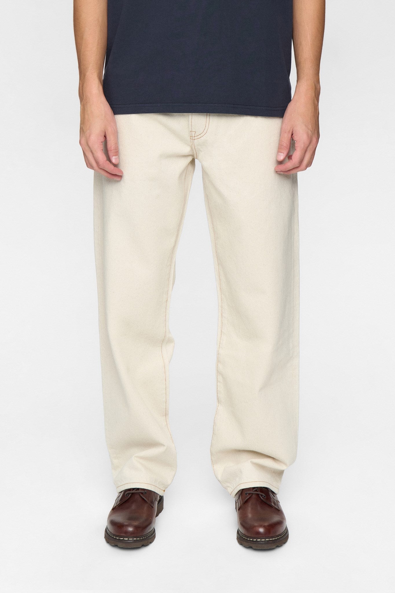 Akjonas Wide Leg Jeans Ecru Denim