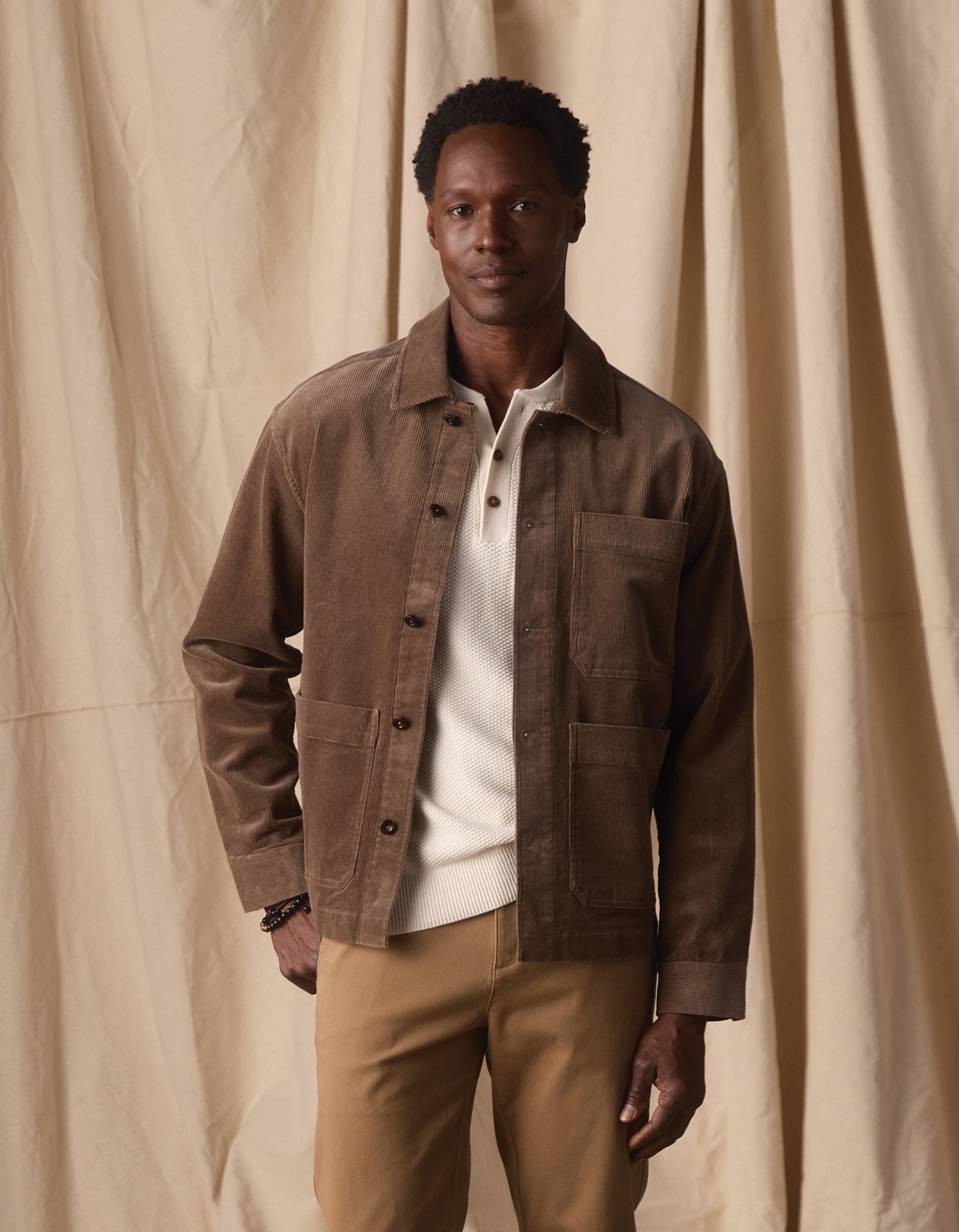 Cord Chore Coat Taupe