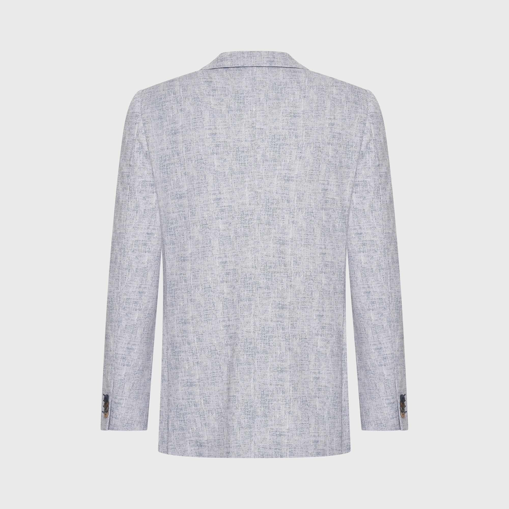 Stretch Knit Melange Blazer Blue