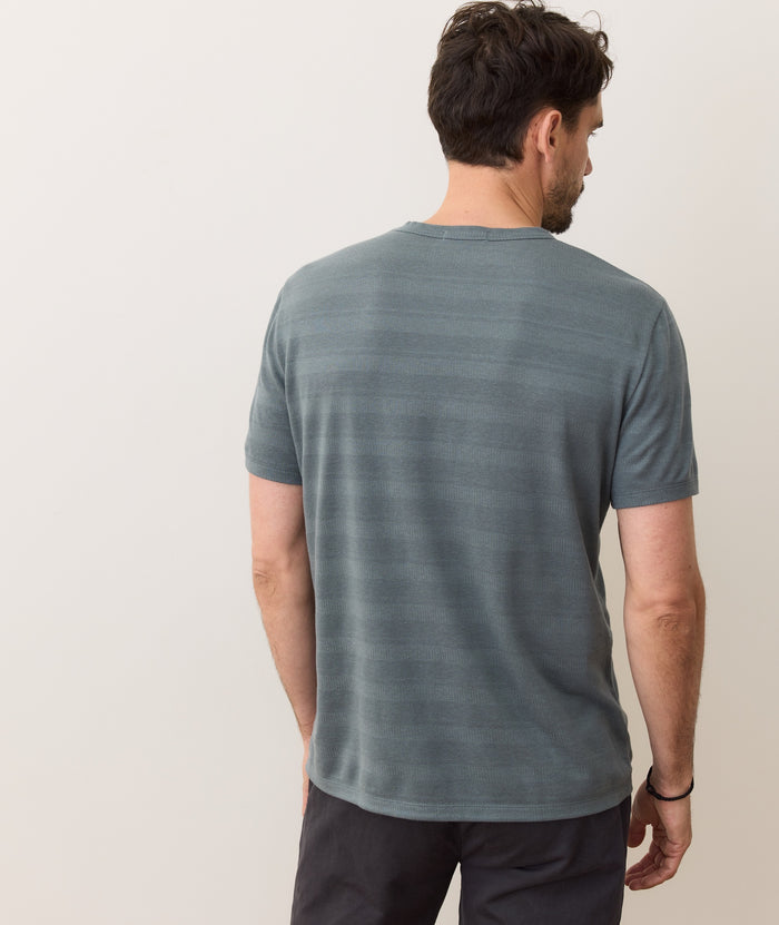 Signature Jacquard Crew Tee Balsam Green