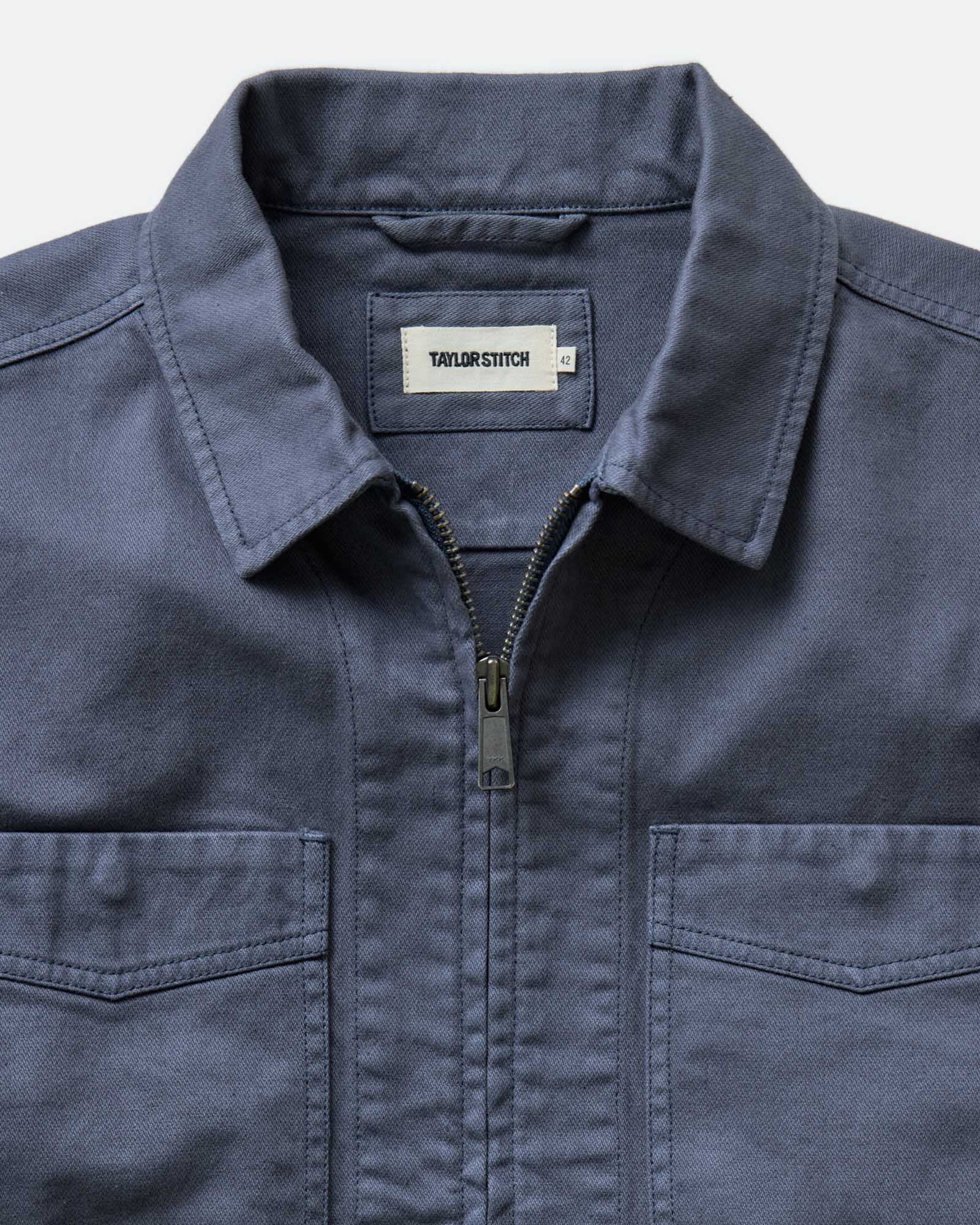 The Station Jacket Petrol Blue Broken Twill