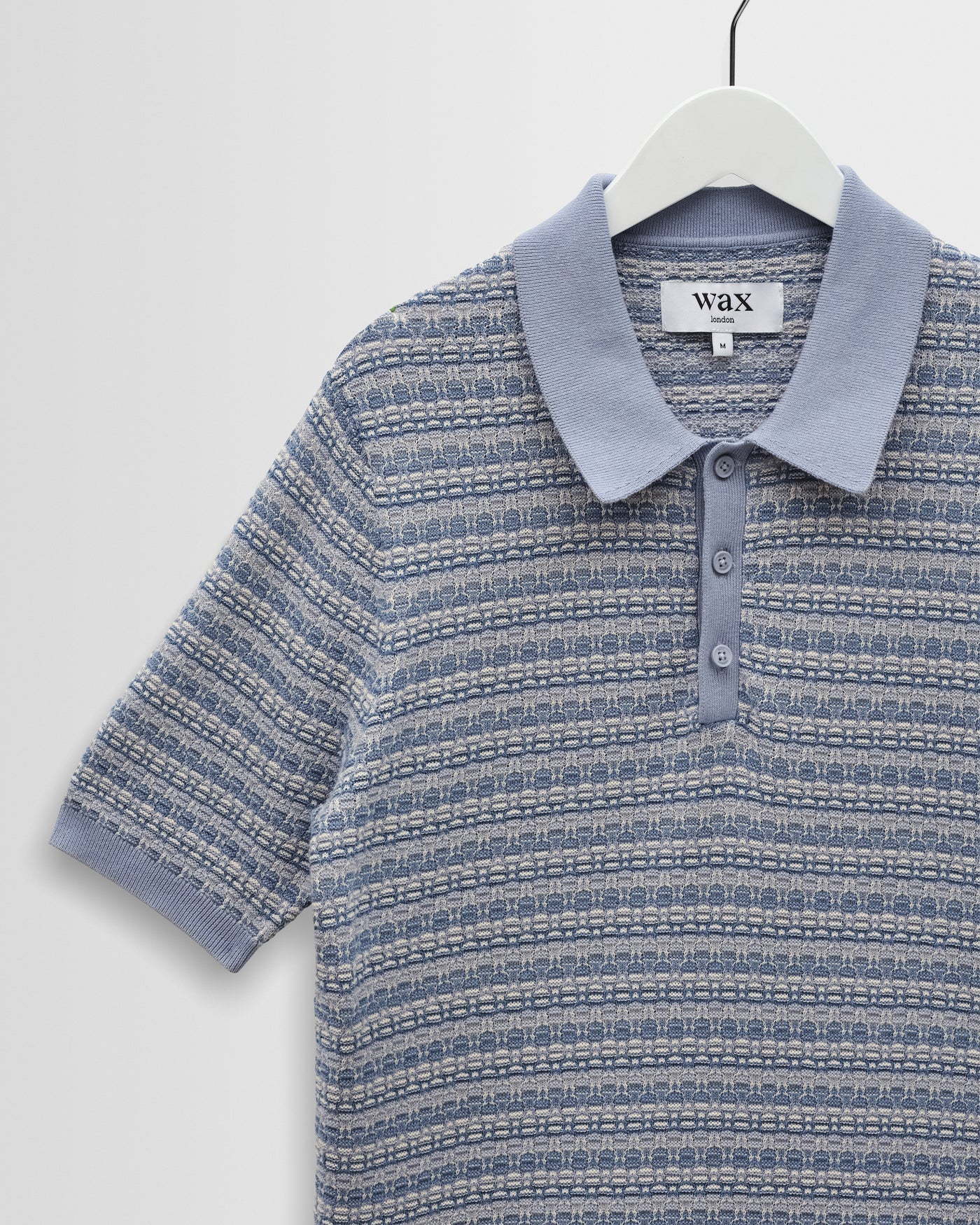 Naples Polo in Mini Geo Light Blue
