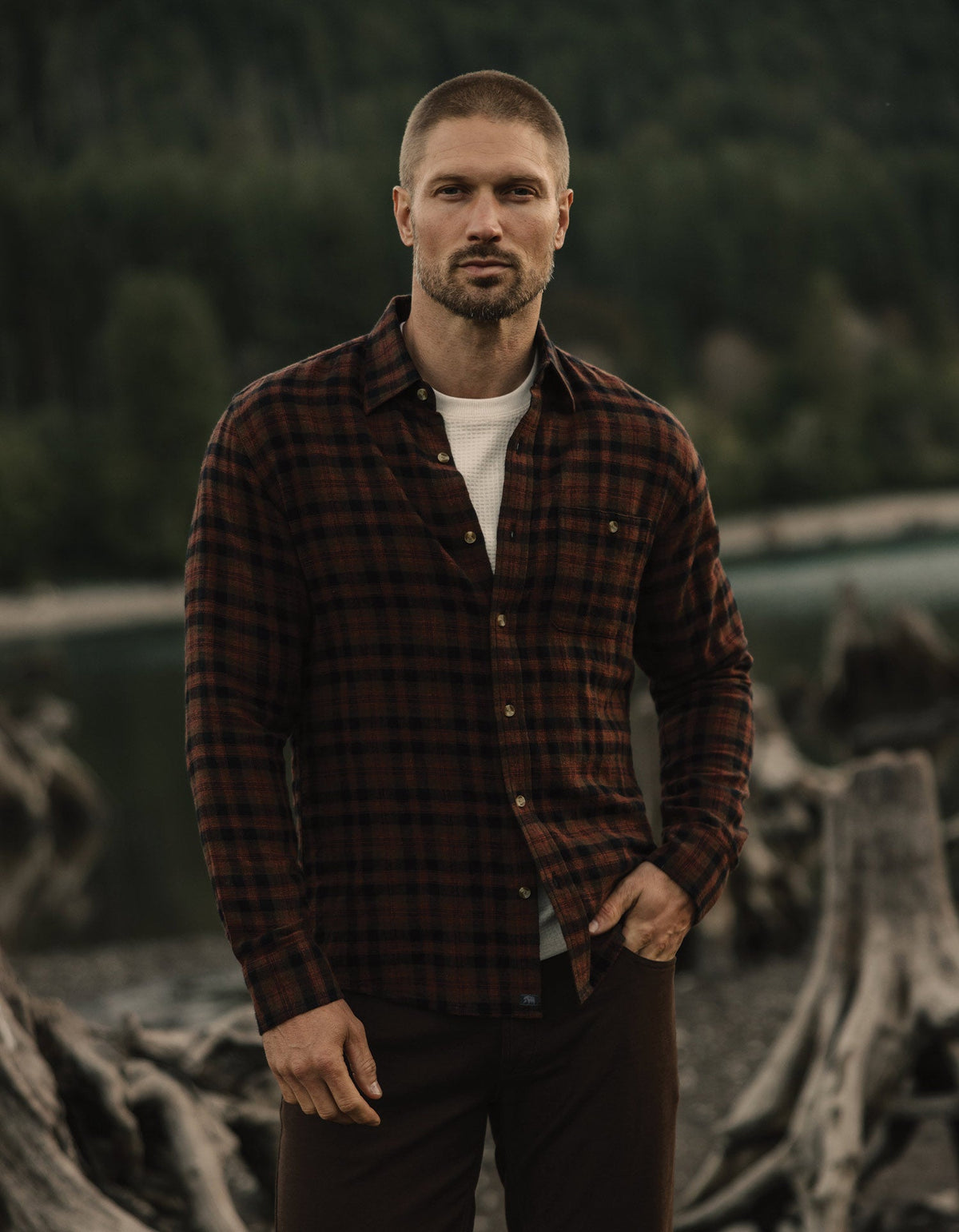 Hudson Double Brushed Flannel Cocoa Plaid