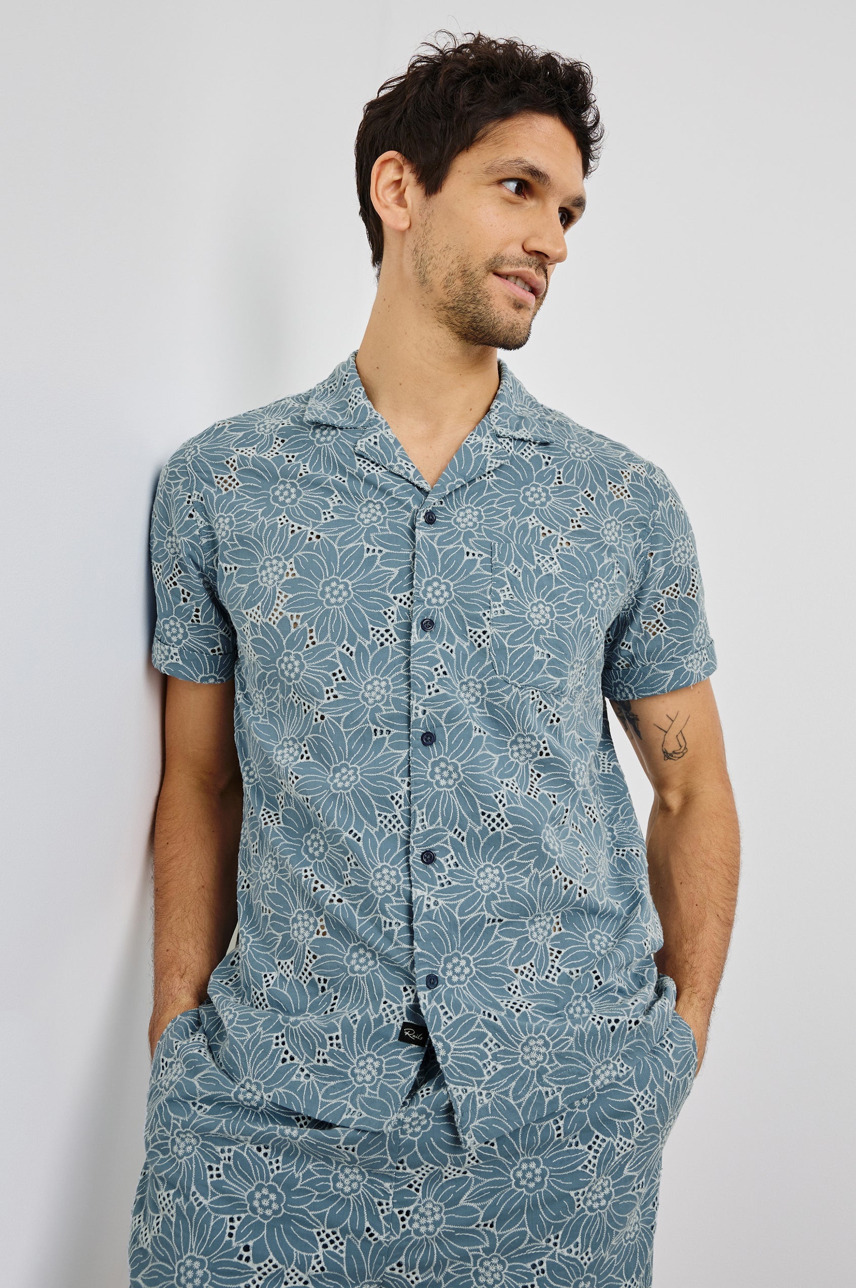 Tyler Shirt Multi Blue Sunflower