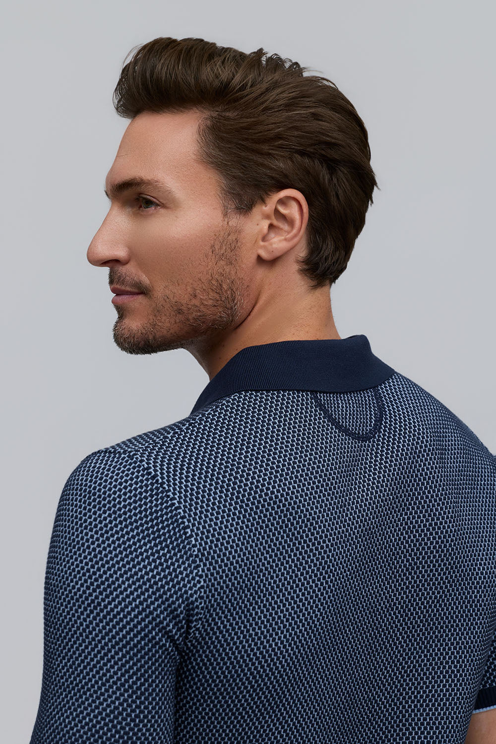 Honeycomb Polo Navy