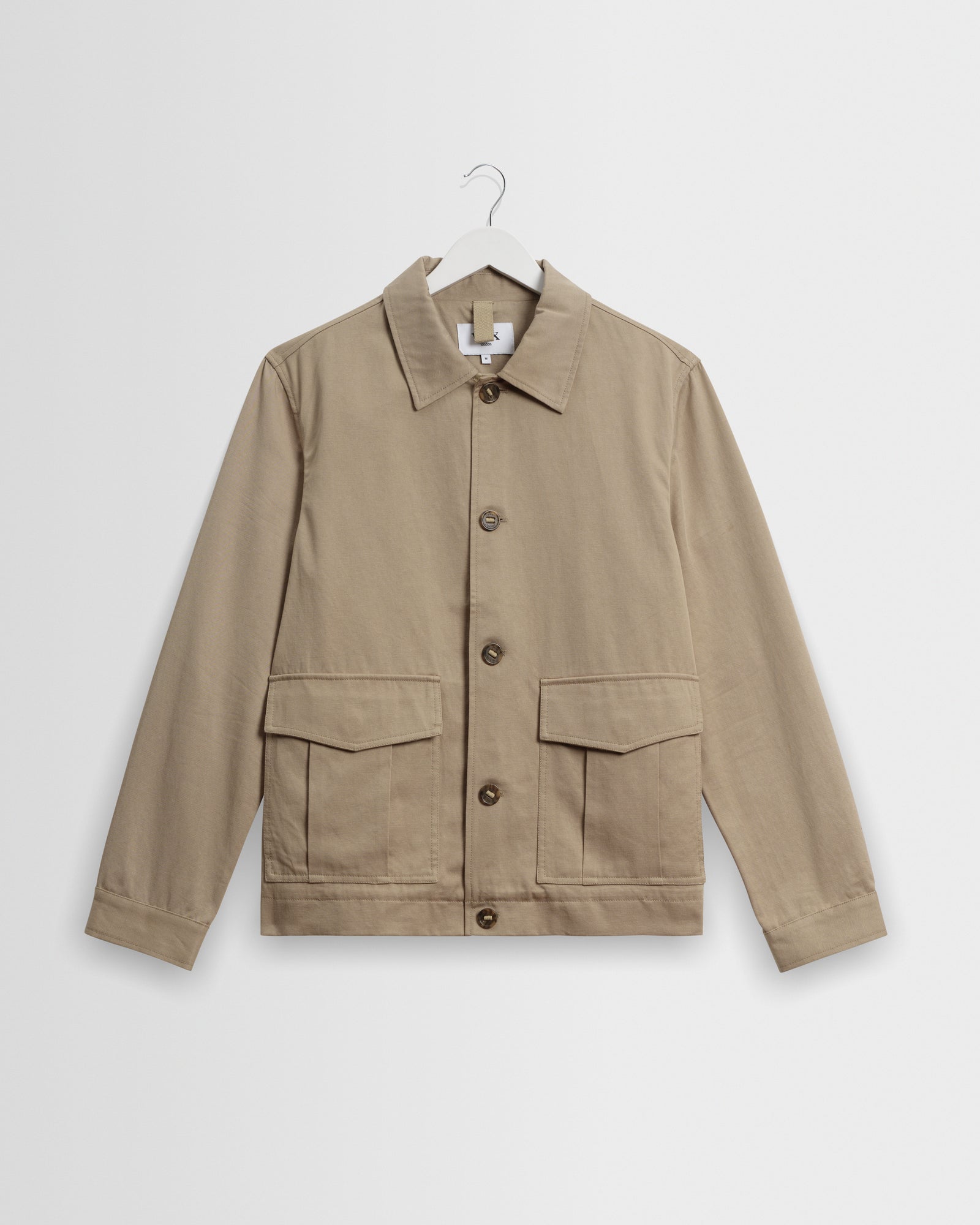 Strand Jacket in Cotton Tencel Twill Beige